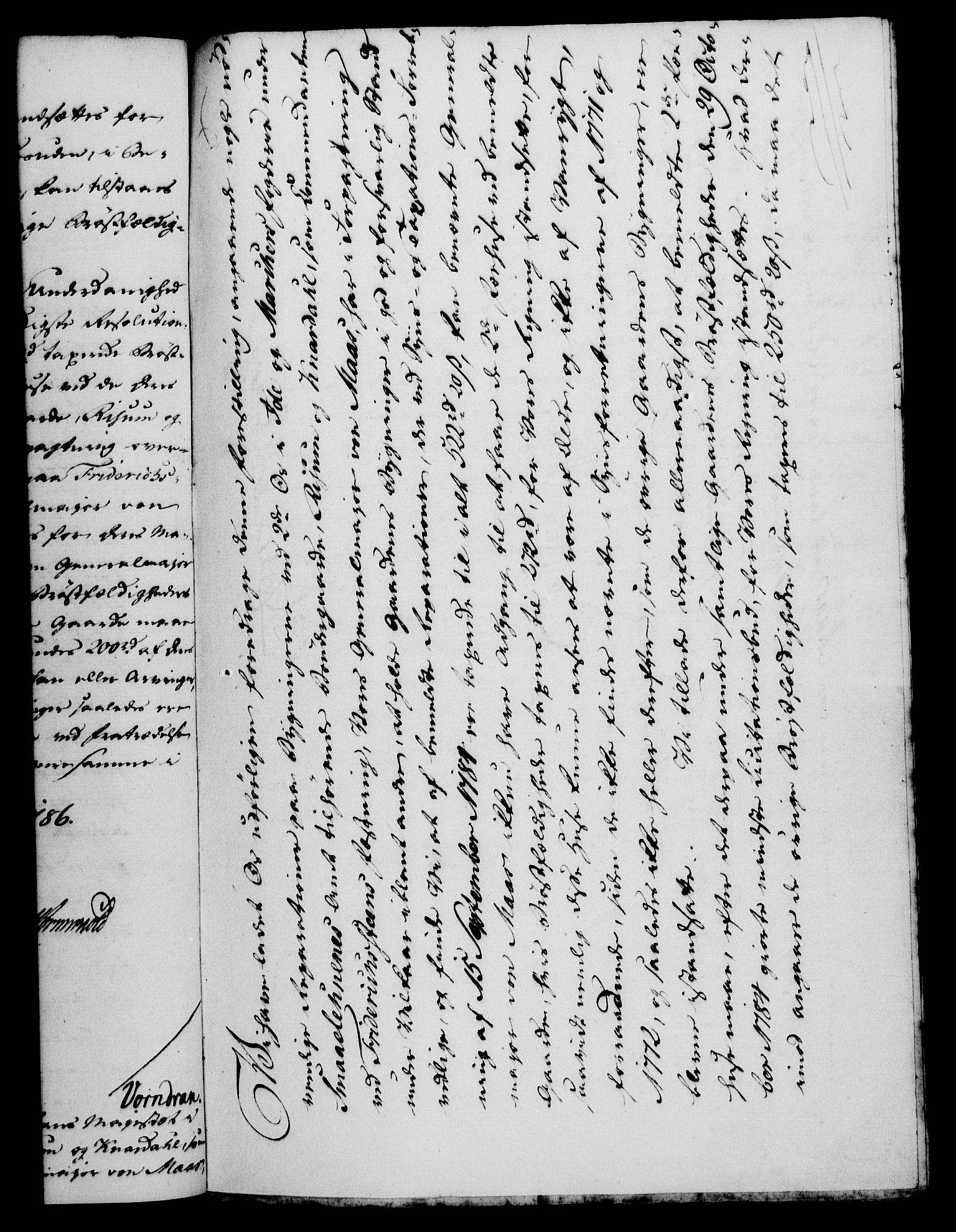 Rentekammeret, Kammerkanselliet, RA/EA-3111/G/Gf/Gfa/L0068: Norsk relasjons- og resolusjonsprotokoll (merket RK 52.68), 1786, p. 181