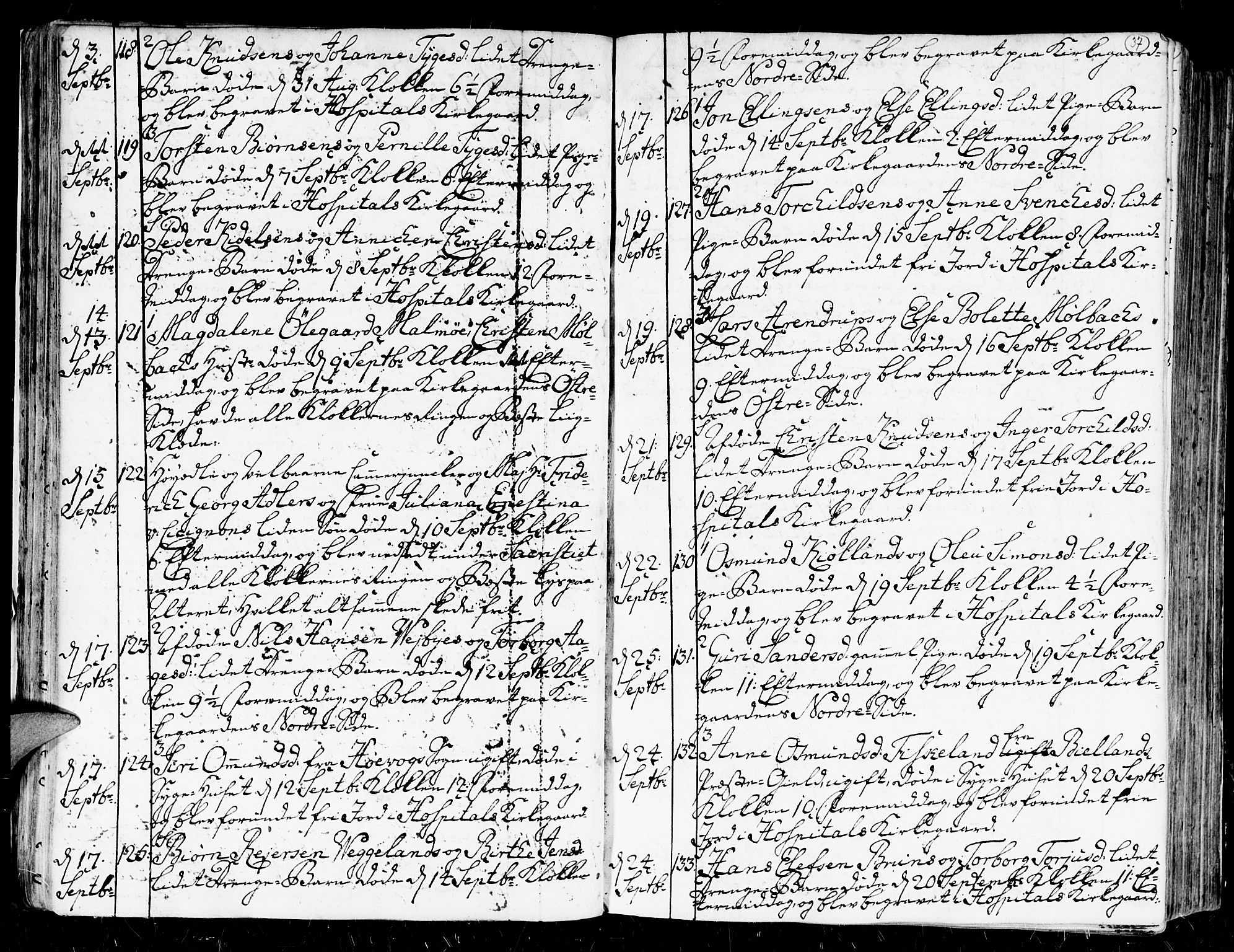 Kristiansand domprosti, AV/SAK-1112-0006/F/Fa/L0004: Parish register (official) no. A 4, 1762-1794, p. 37