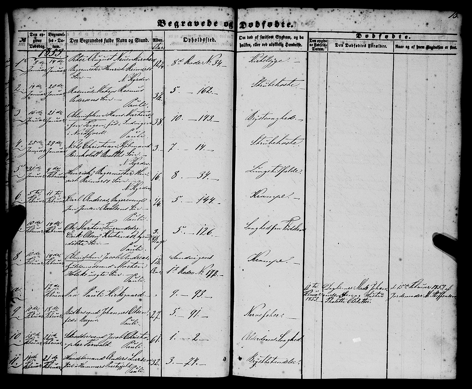 Nykirken Sokneprestembete, AV/SAB-A-77101/H/Haa/L0042: Parish register (official) no. E 2, 1850-1868, p. 15