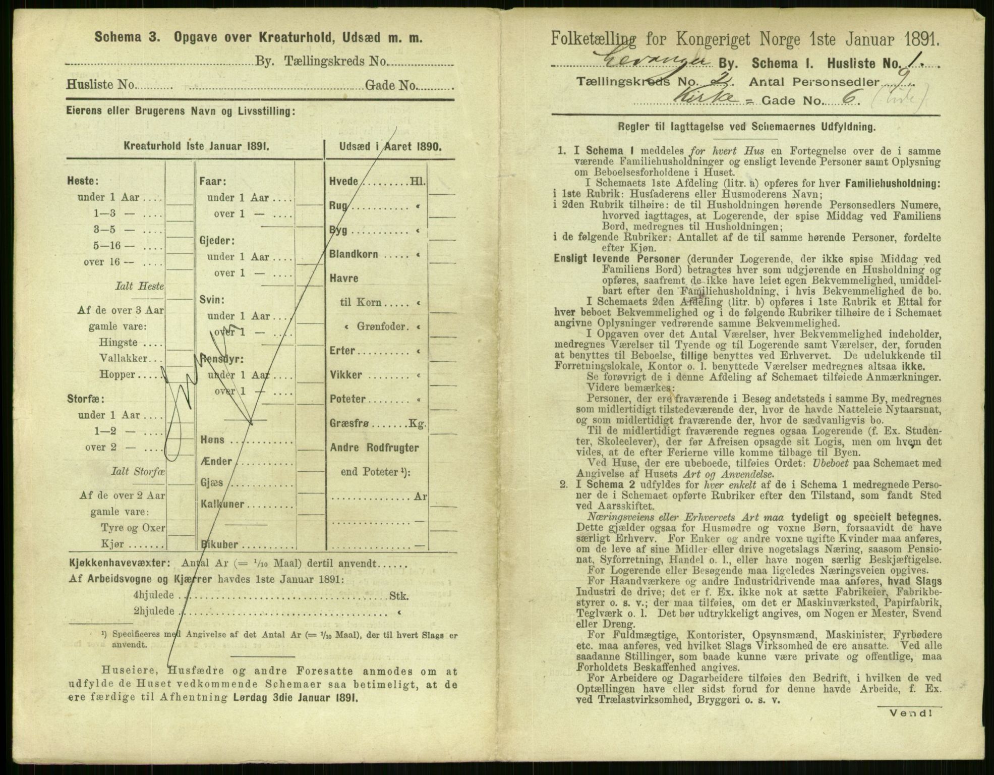 RA, 1891 census for 1701 Levanger, 1891, p. 410