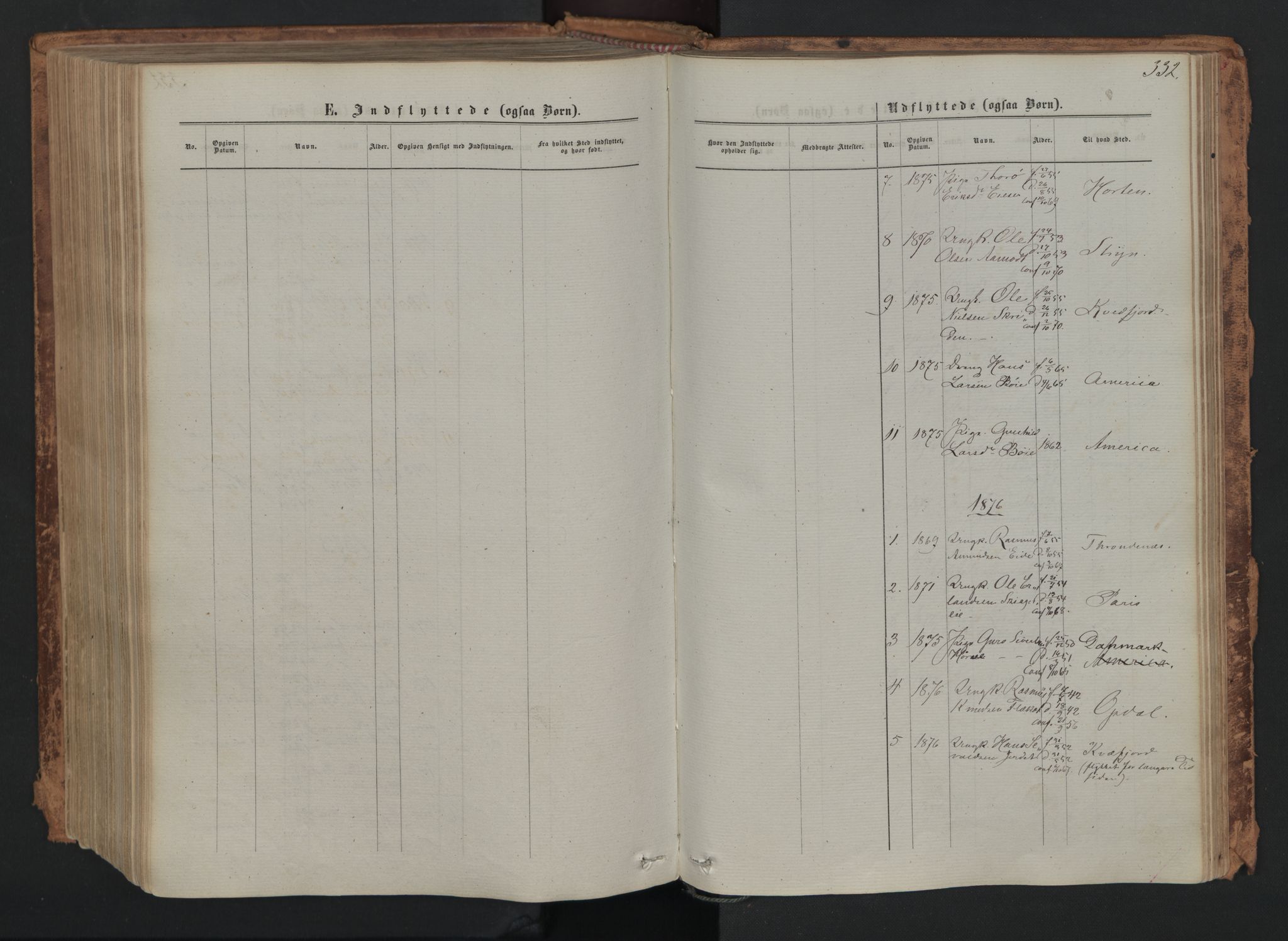 Skjåk prestekontor, SAH/PREST-072/H/Ha/Haa/L0001: Parish register (official) no. 1, 1863-1879, p. 332