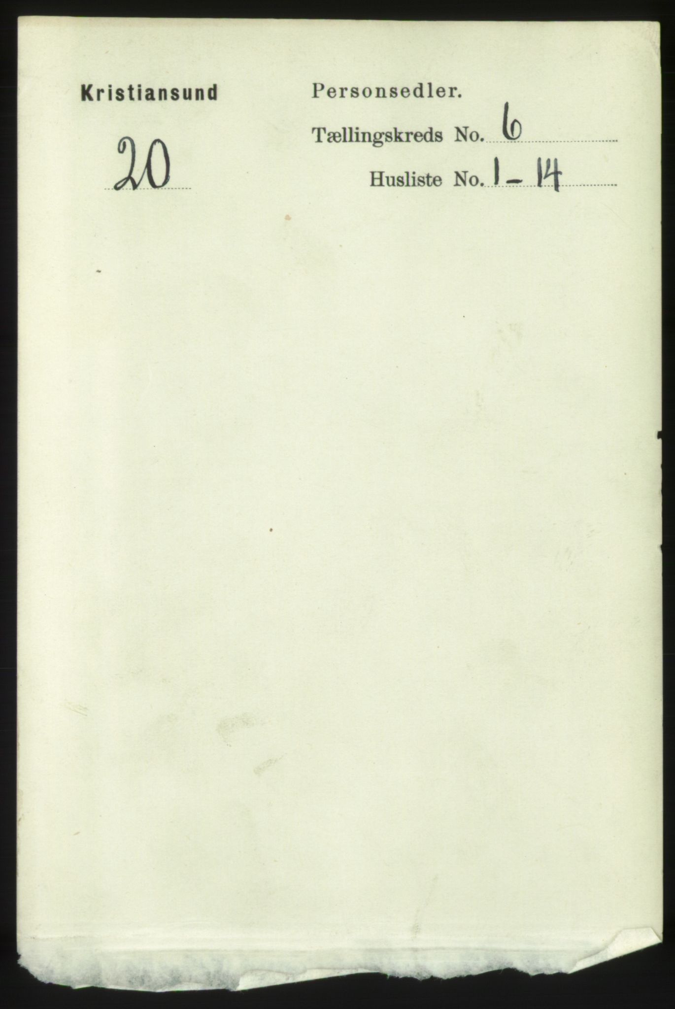 RA, 1891 census for 1503 Kristiansund, 1891, p. 5042