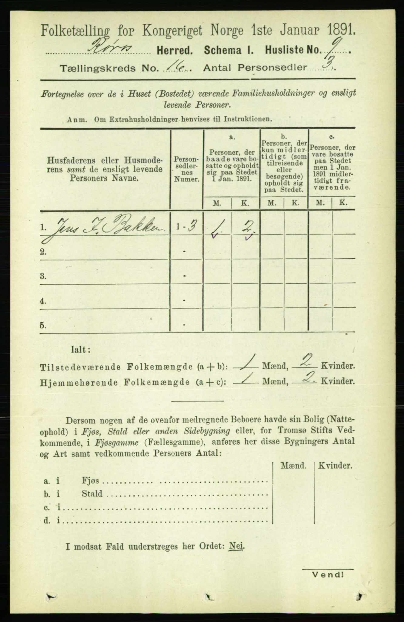 RA, 1891 census for 1640 Røros, 1891, p. 3689