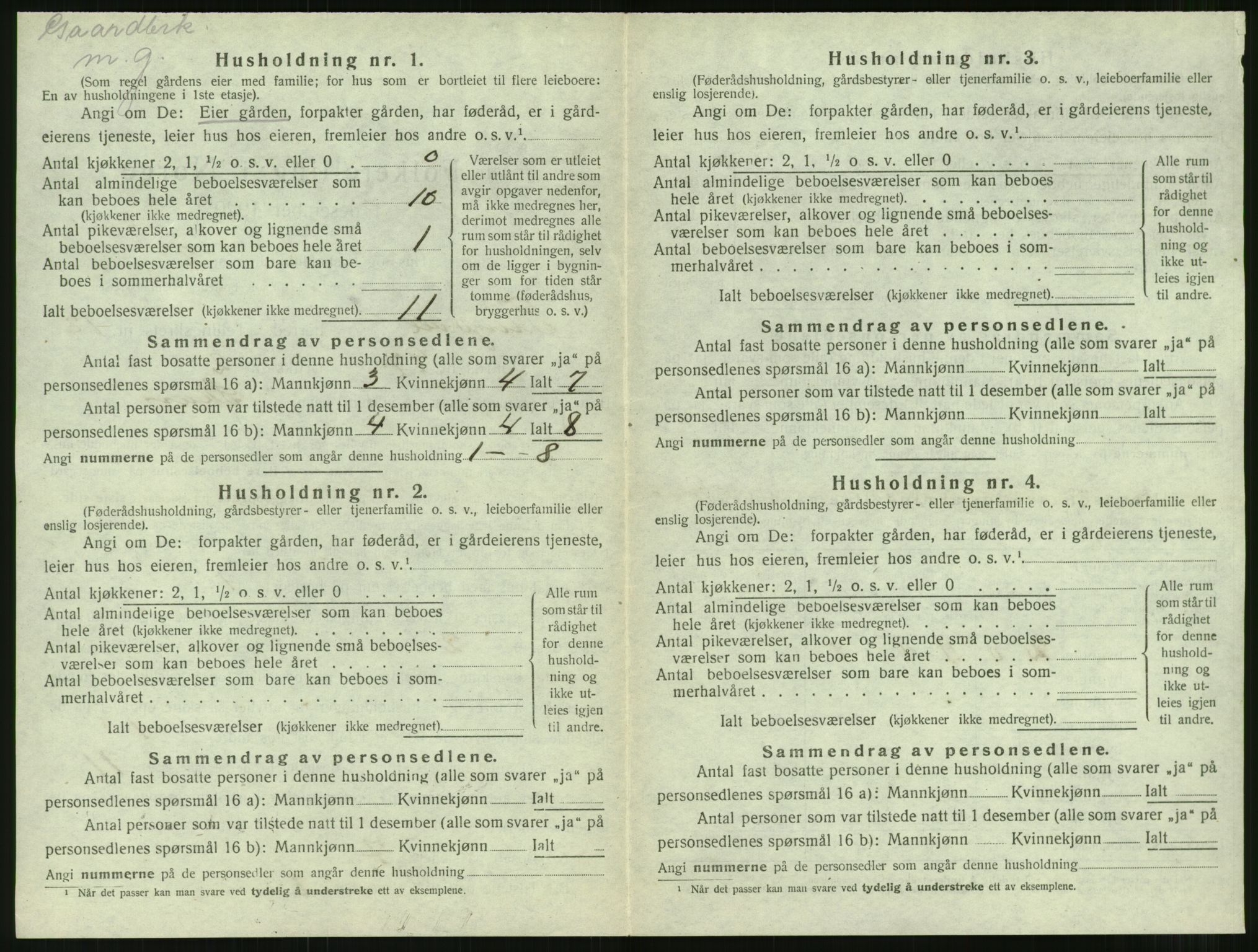 SAT, 1920 census for Tingvoll, 1920, p. 857