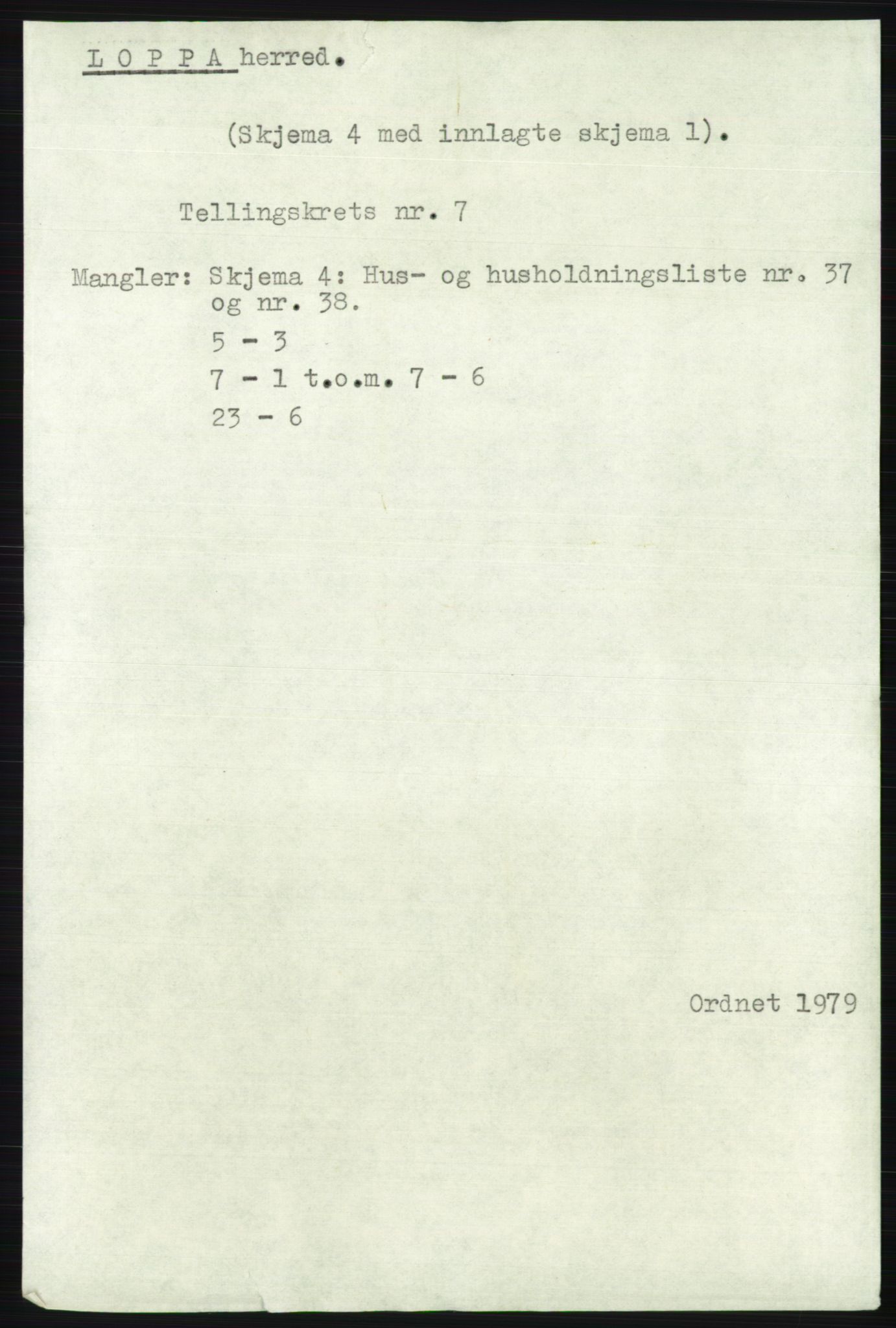 SATØ, 1920 census for Loppa, 1920, p. 3075