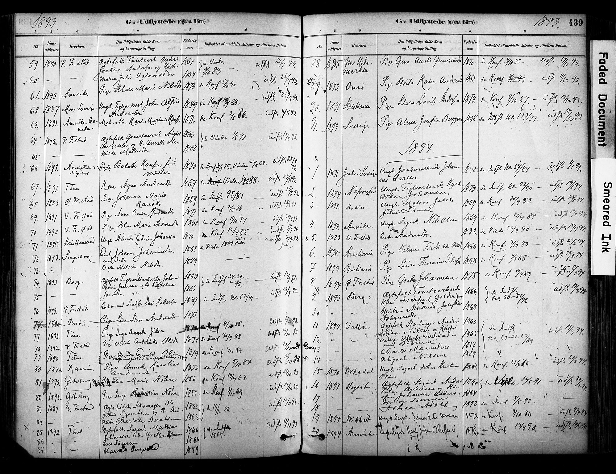 Glemmen prestekontor Kirkebøker, AV/SAO-A-10908/F/Fa/L0012: Parish register (official) no. 12, 1878-1973, p. 439