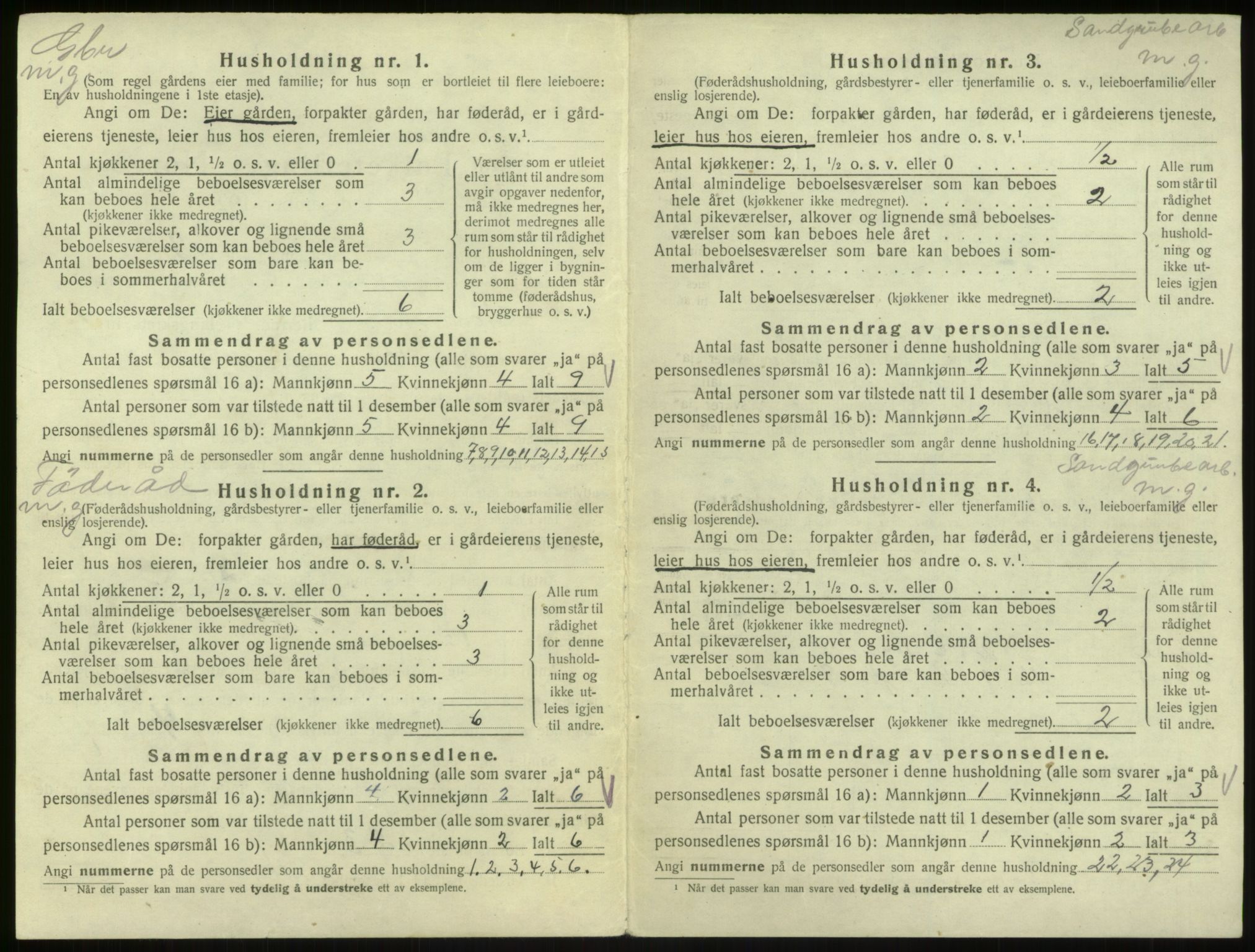 SAB, 1920 census for Hosanger, 1920, p. 676