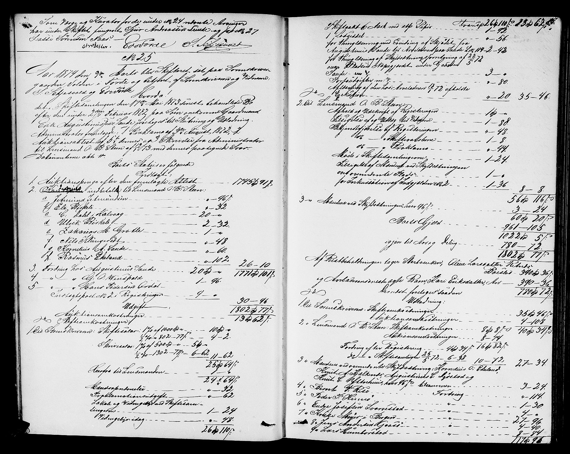 Sunnfjord tingrett, AV/SAB-A-3201/1/H/Hd/L0005: Skifteutlodningsprotokoll, 1874-1881, p. 18b-19a