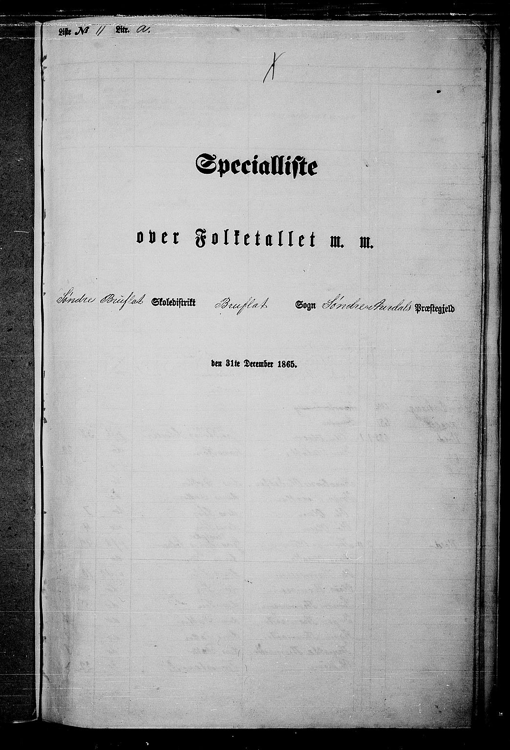 RA, 1865 census for Sør-Aurdal, 1865, p. 235