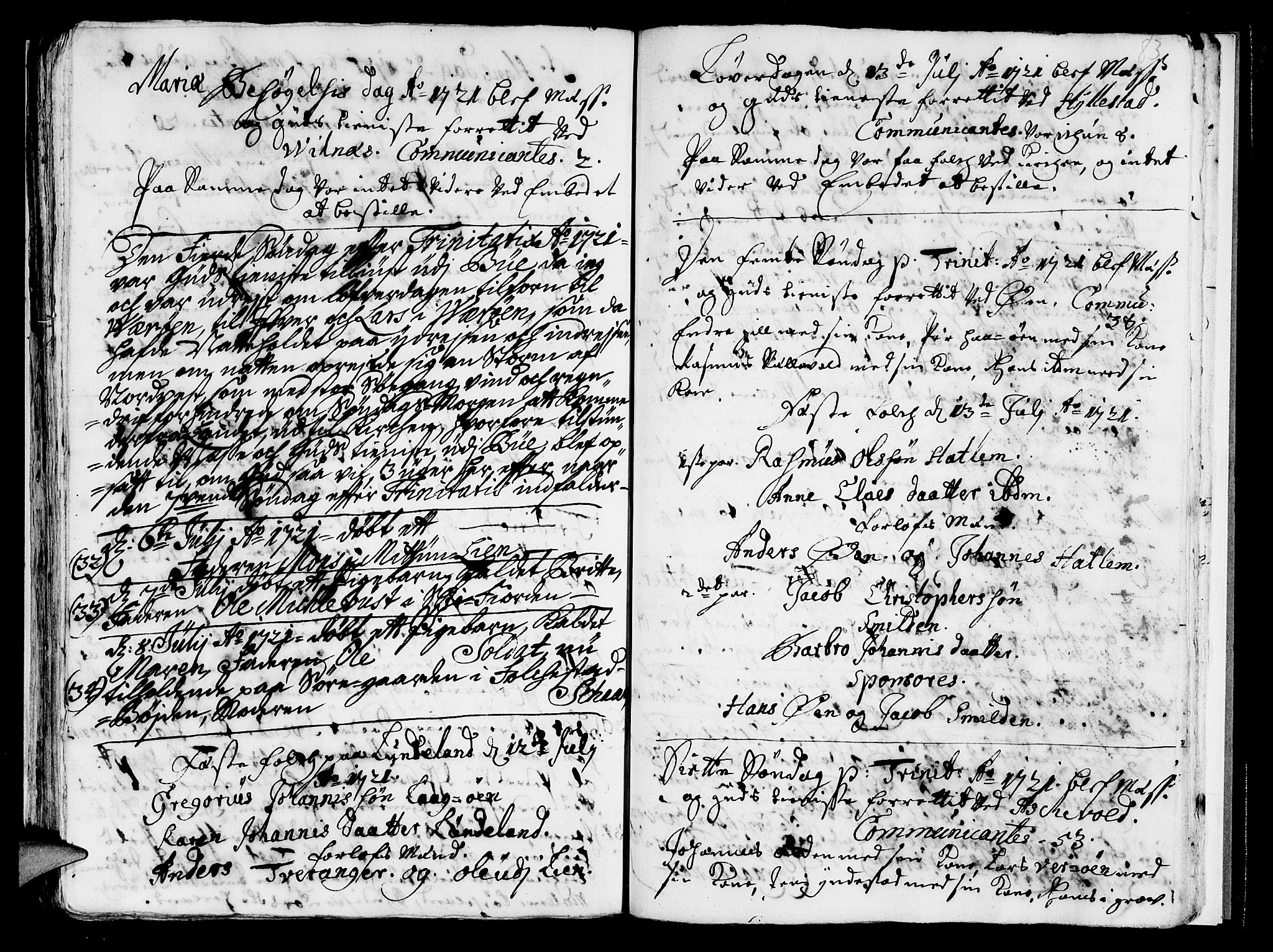 Askvoll sokneprestembete, SAB/A-79501/H/Haa/Haaa/L0004: Parish register (official) no. A 4, 1718-1722, p. 83