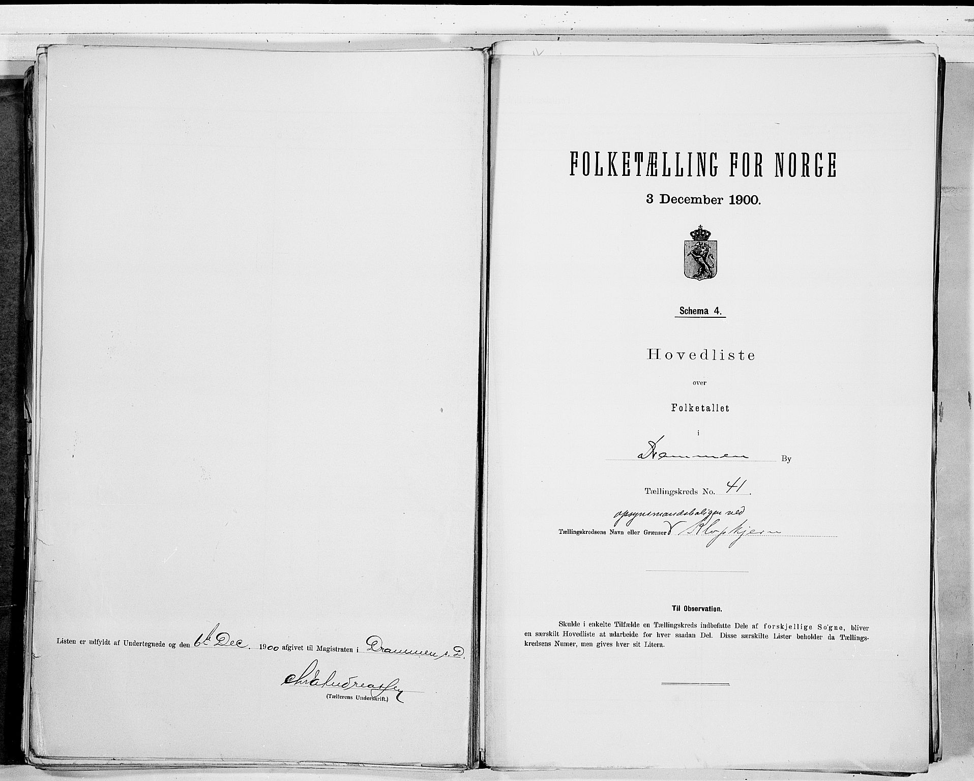 RA, 1900 census for Drammen, 1900, p. 87