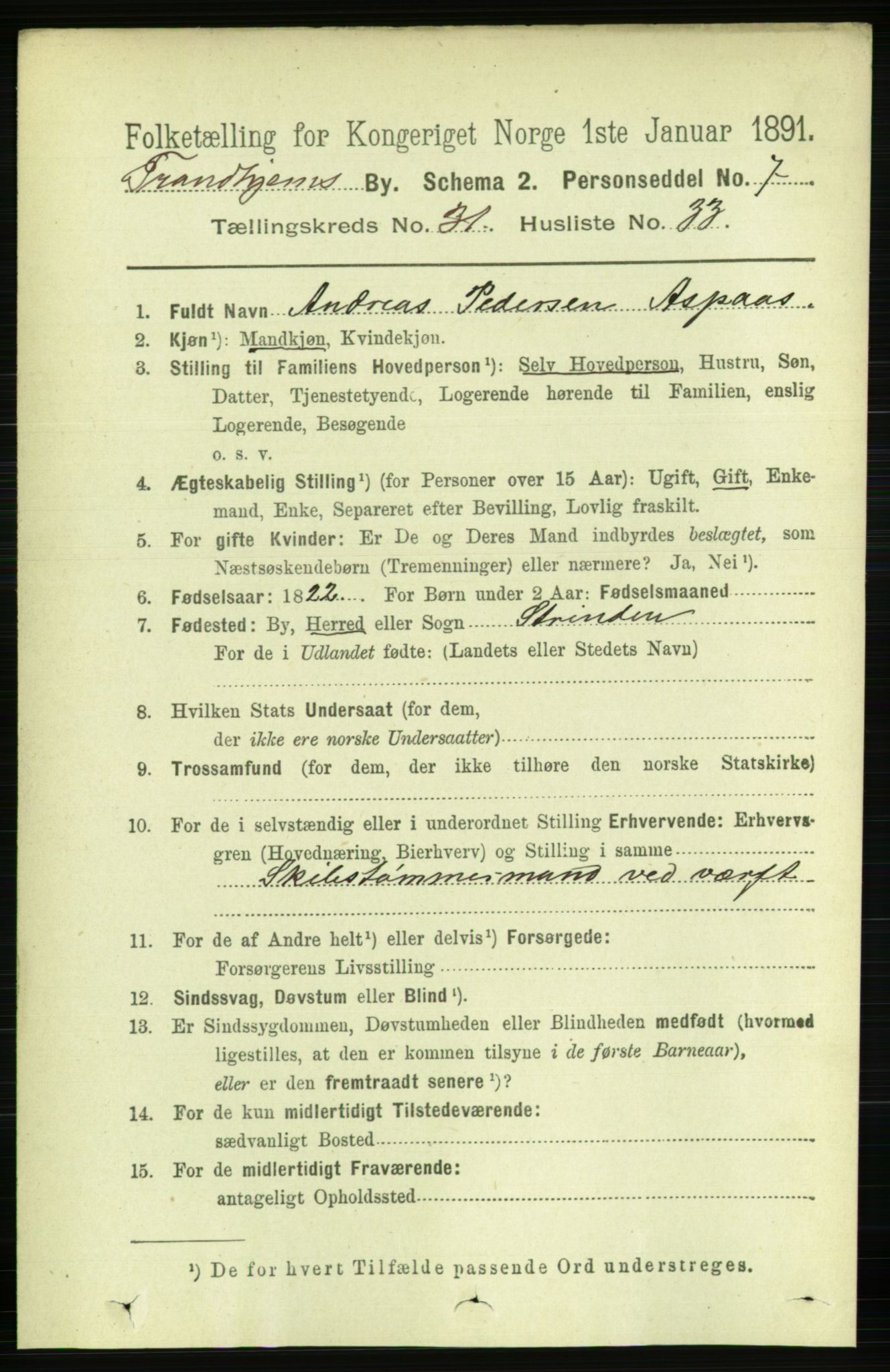 RA, 1891 census for 1601 Trondheim, 1891, p. 23589