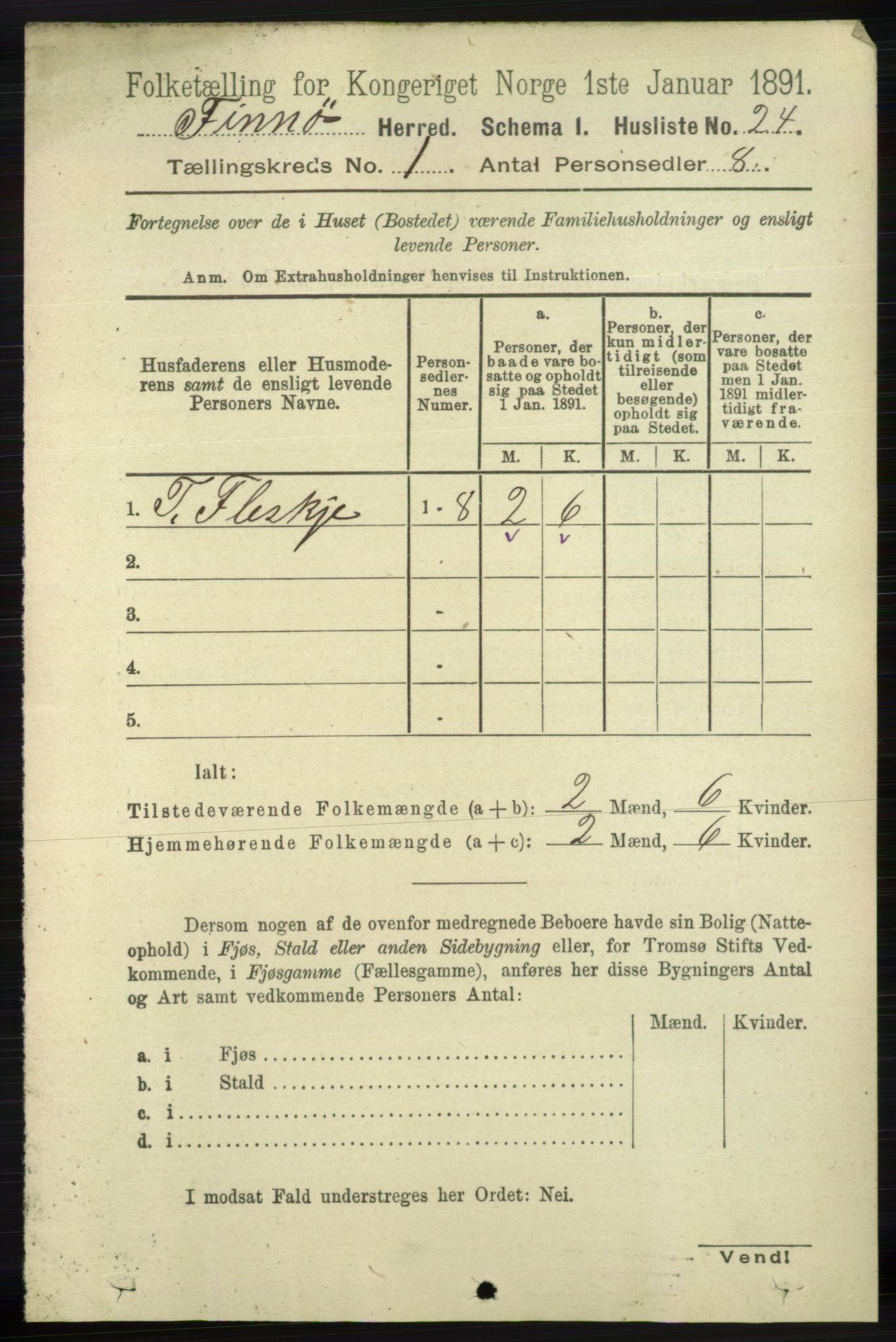 RA, 1891 census for 1141 Finnøy, 1891, p. 47