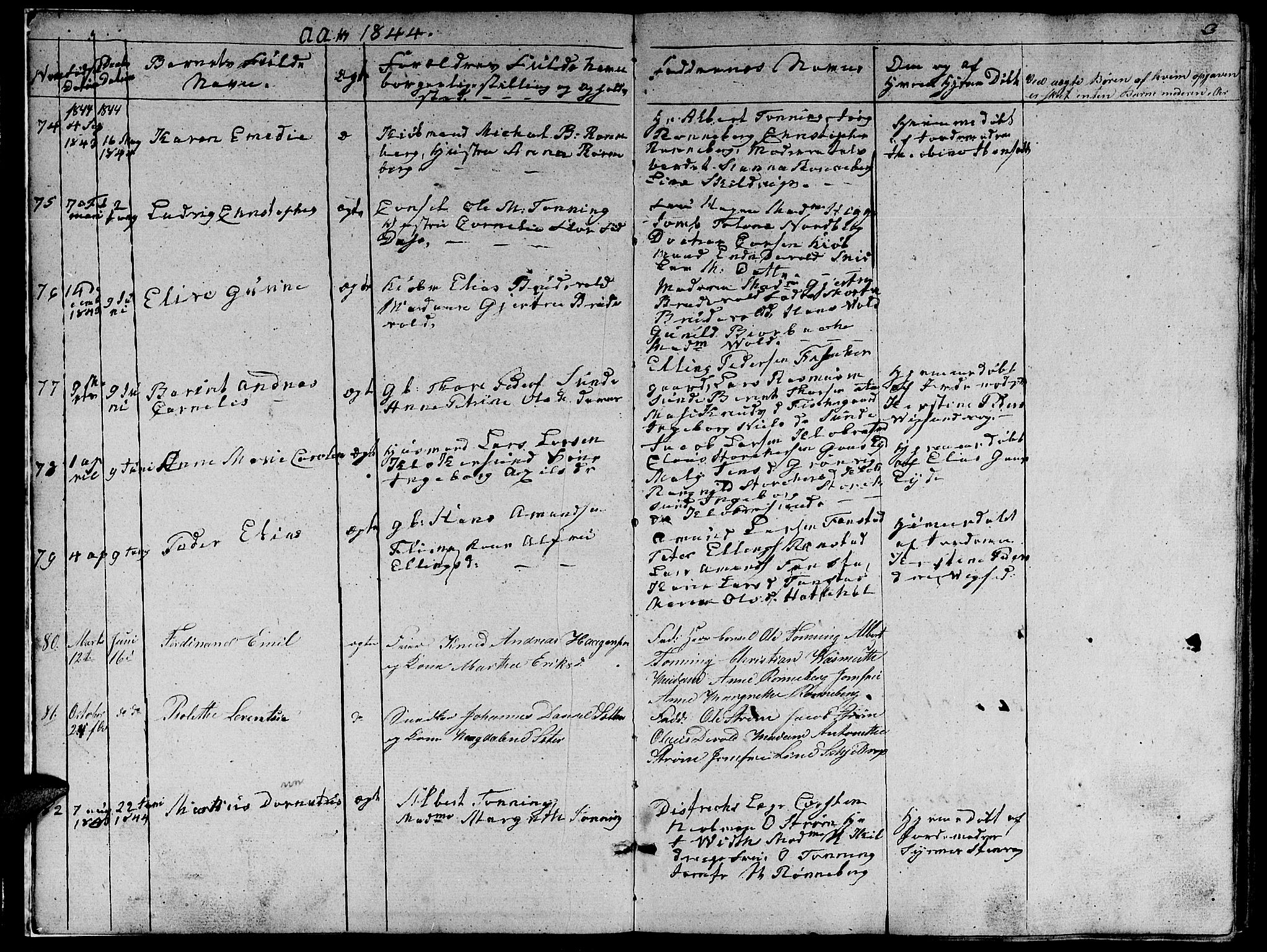 Ministerialprotokoller, klokkerbøker og fødselsregistre - Møre og Romsdal, AV/SAT-A-1454/528/L0426: Parish register (copy) no. 528C07, 1844-1854, p. 3