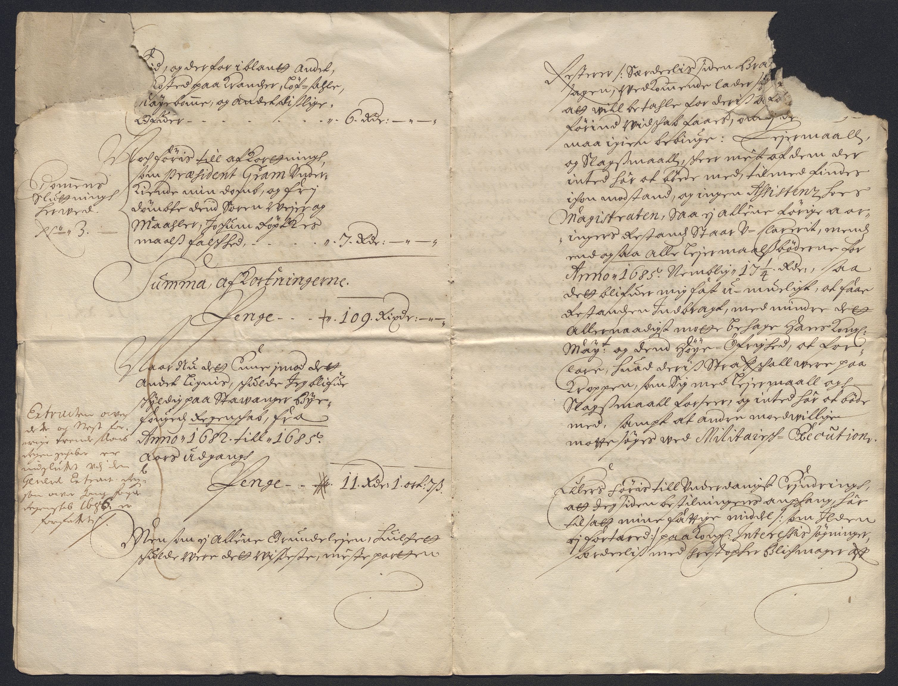 Rentekammeret inntil 1814, Reviderte regnskaper, Byregnskaper, AV/RA-EA-4066/R/Ro/L0316: [O14] Sikt og sakefall, 1662-1693, p. 328