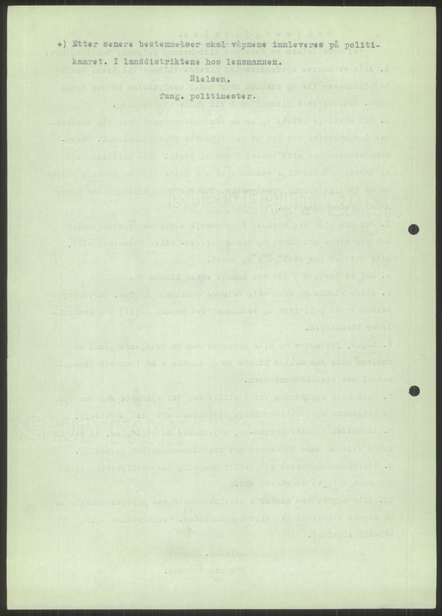 Forsvaret, Forsvarets krigshistoriske avdeling, AV/RA-RAFA-2017/Y/Ya/L0014: II-C-11-31 - Fylkesmenn.  Rapporter om krigsbegivenhetene 1940., 1940, p. 380