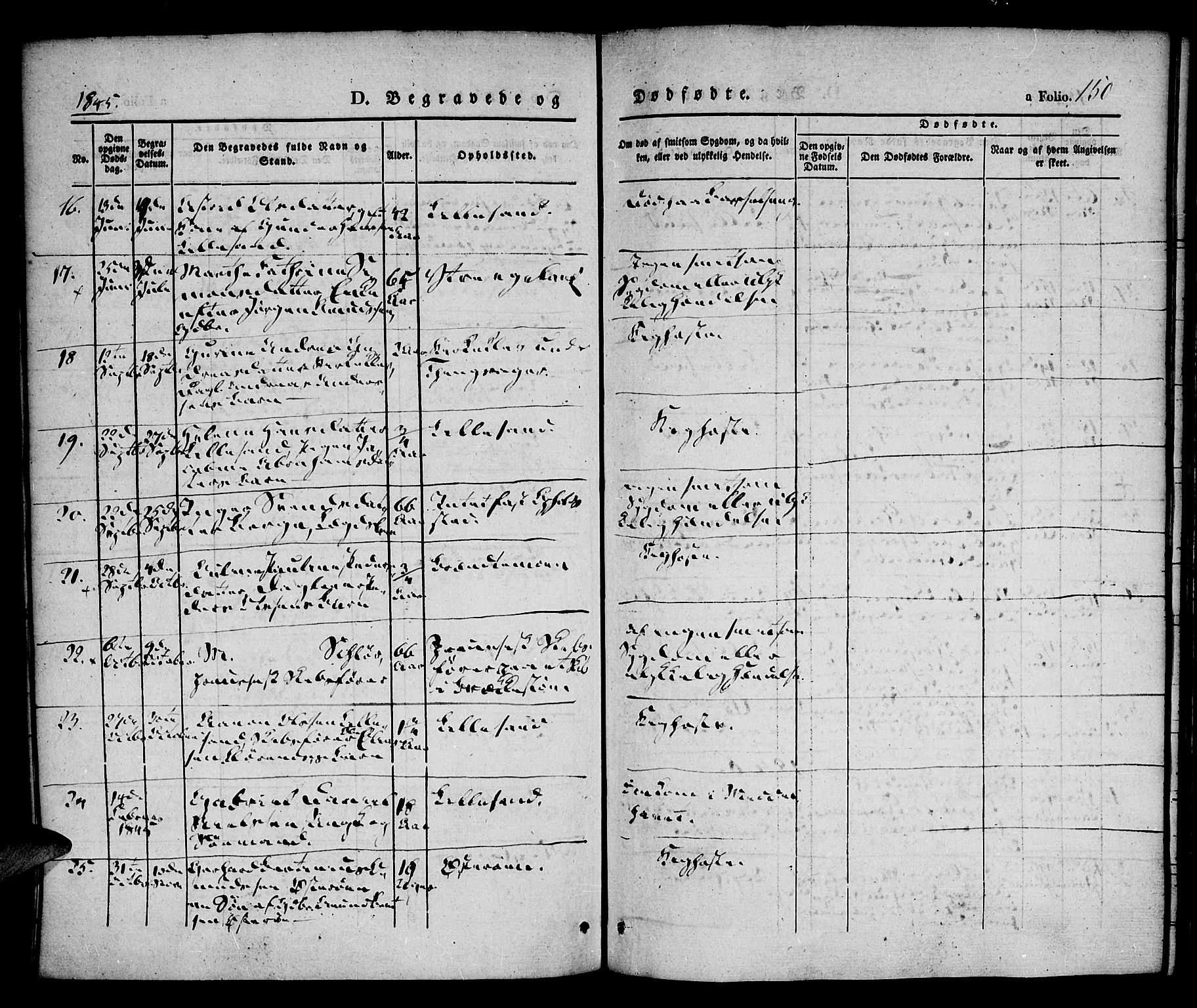 Vestre Moland sokneprestkontor, AV/SAK-1111-0046/F/Fa/Fab/L0005: Parish register (official) no. A 5, 1841-1849, p. 150