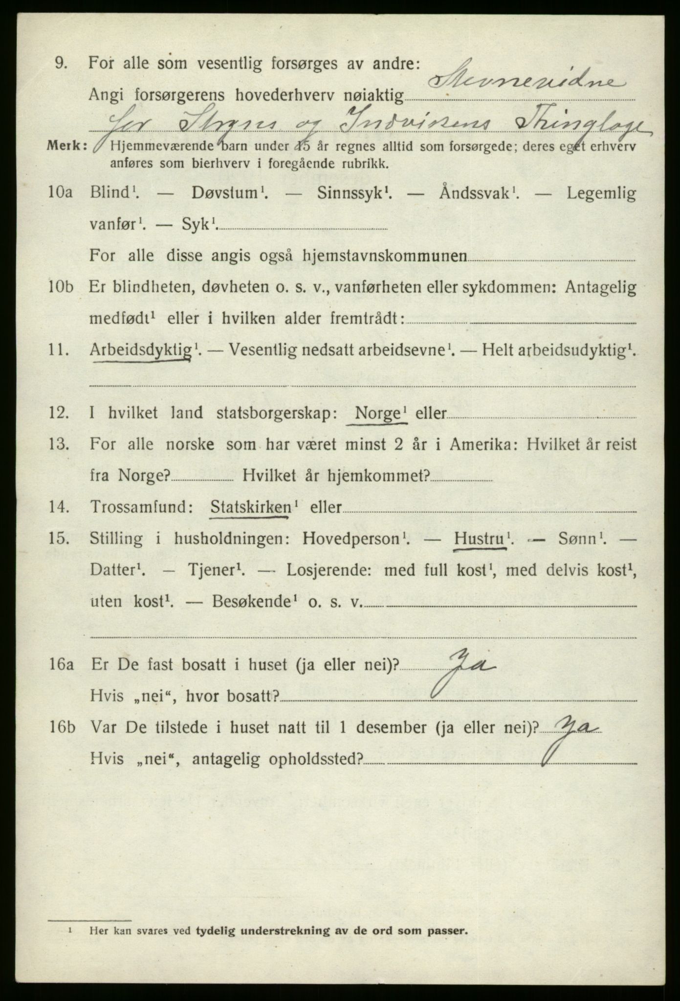 SAB, 1920 census for Stryn, 1920, p. 5195