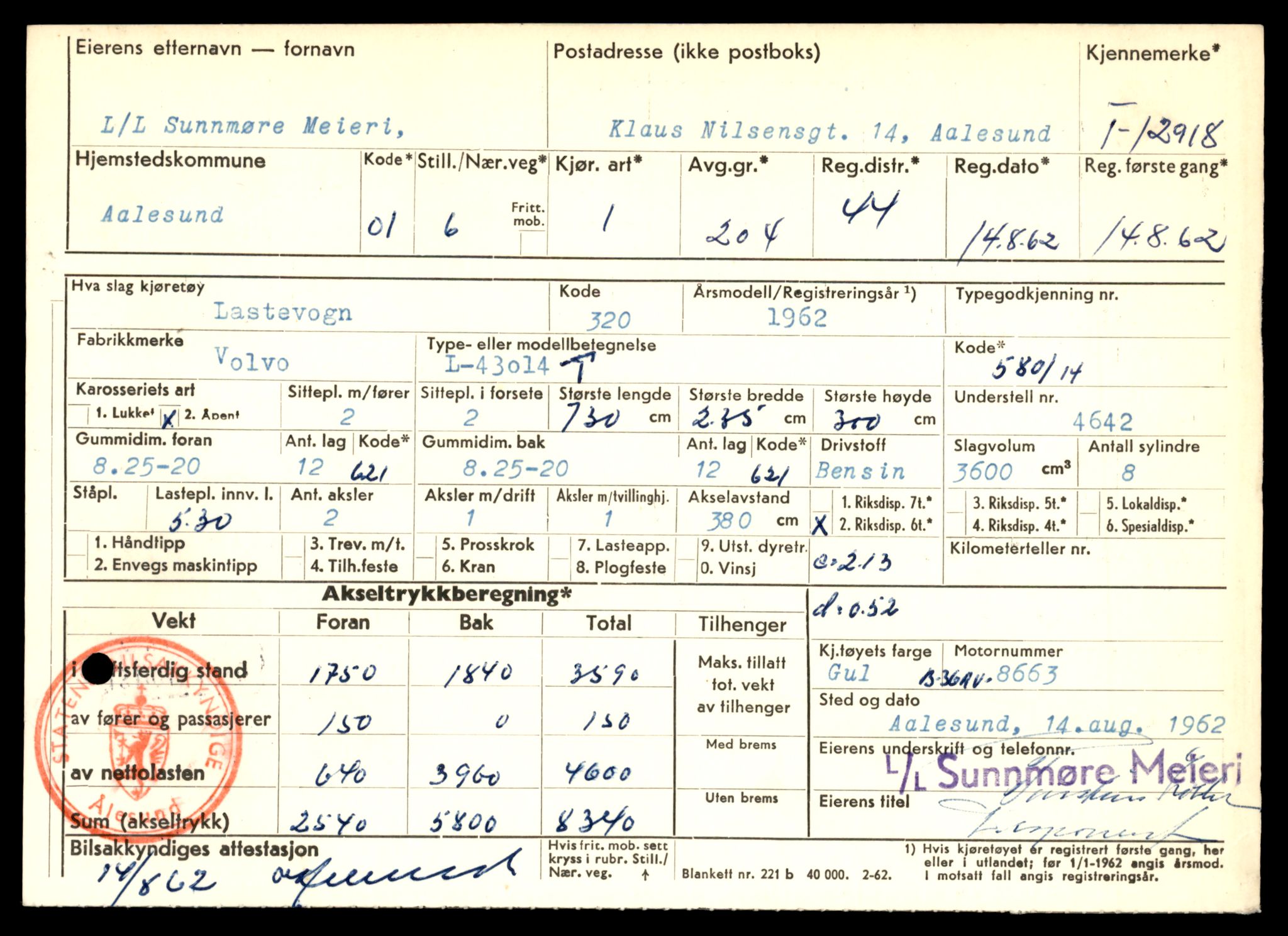 Møre og Romsdal vegkontor - Ålesund trafikkstasjon, SAT/A-4099/F/Fe/L0036: Registreringskort for kjøretøy T 12831 - T 13030, 1927-1998, p. 1429