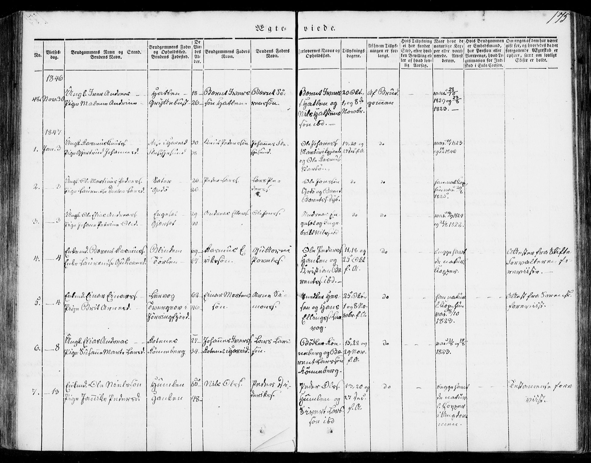 Ministerialprotokoller, klokkerbøker og fødselsregistre - Møre og Romsdal, SAT/A-1454/528/L0396: Parish register (official) no. 528A07, 1839-1847, p. 175