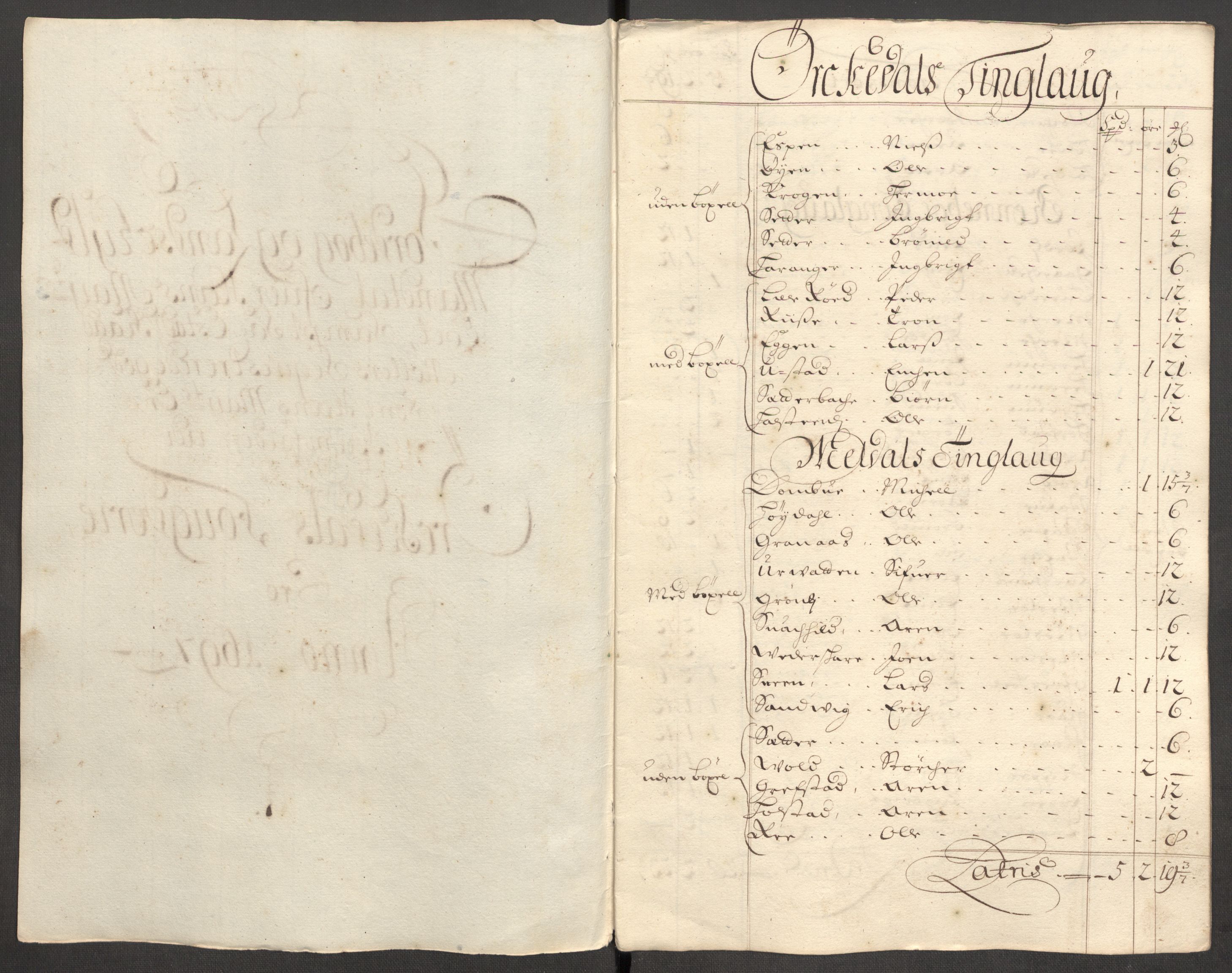 Rentekammeret inntil 1814, Reviderte regnskaper, Fogderegnskap, AV/RA-EA-4092/R60/L3947: Fogderegnskap Orkdal og Gauldal, 1697, p. 155