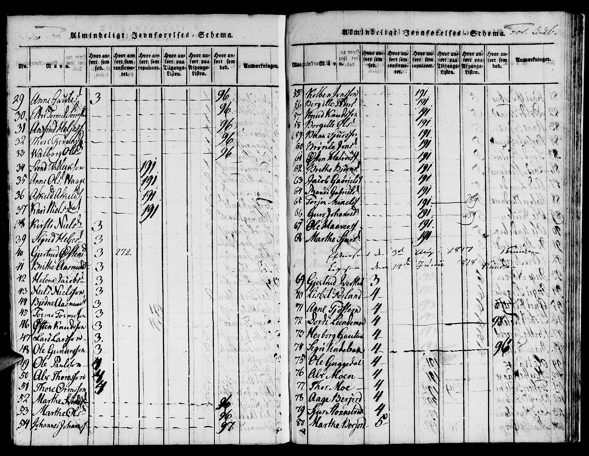 Suldal sokneprestkontor, AV/SAST-A-101845/01/IV/L0006: Parish register (official) no. A 6, 1816-1836, p. 336