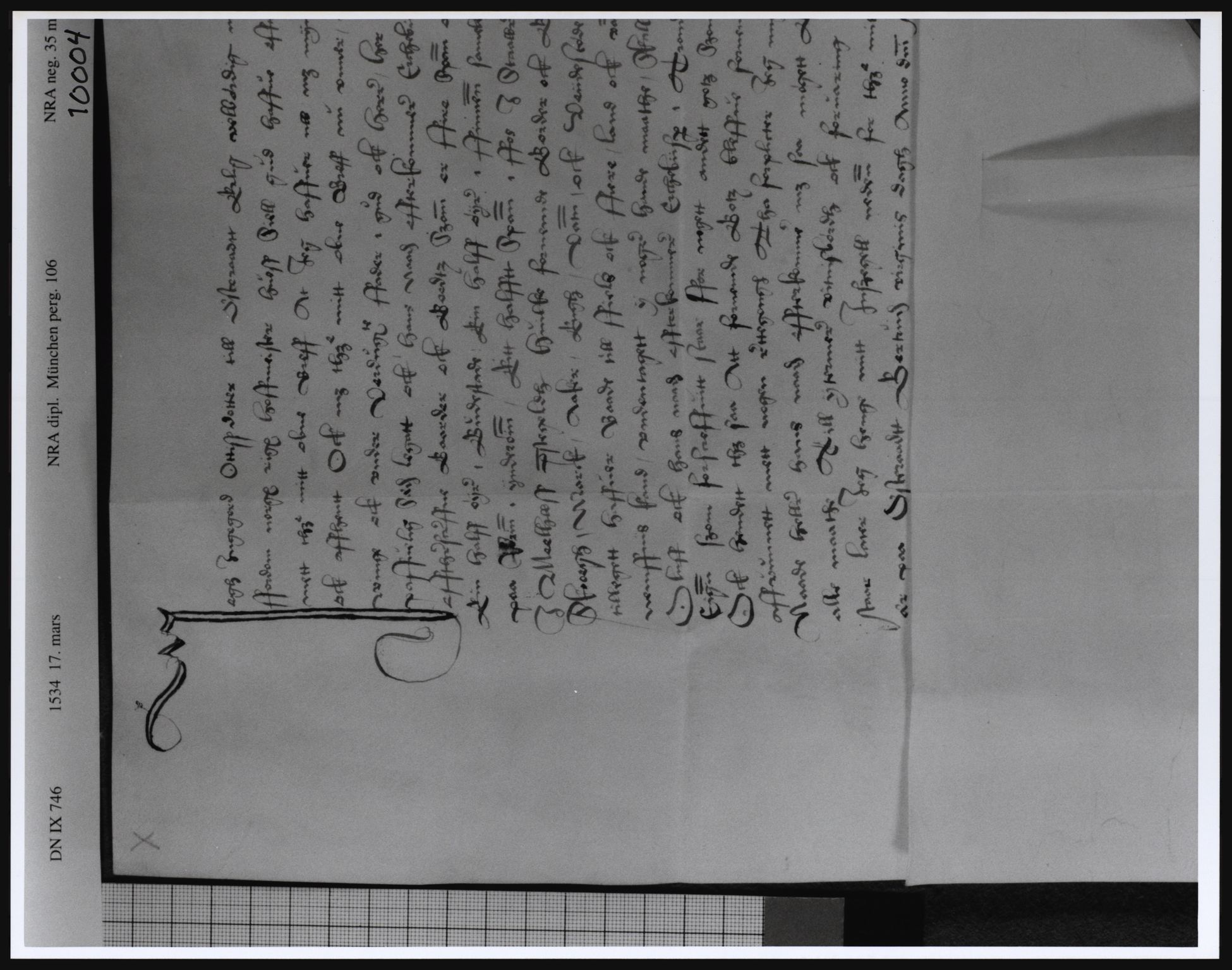 Riksarkivets diplomsamling, AV/RA-EA-5965/F13/F13a/L0023: Pergament nr. 106, 1534, p. 2
