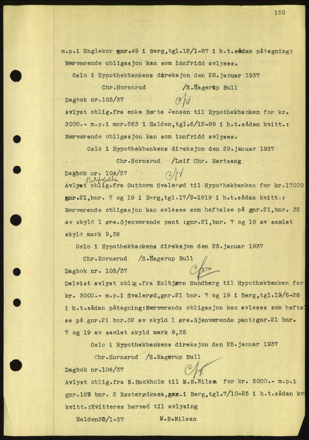 Idd og Marker sorenskriveri, AV/SAO-A-10283/G/Gb/Gbc/L0001: Mortgage book no. B1-3, 1936-1939, Diary no: : 103/1937