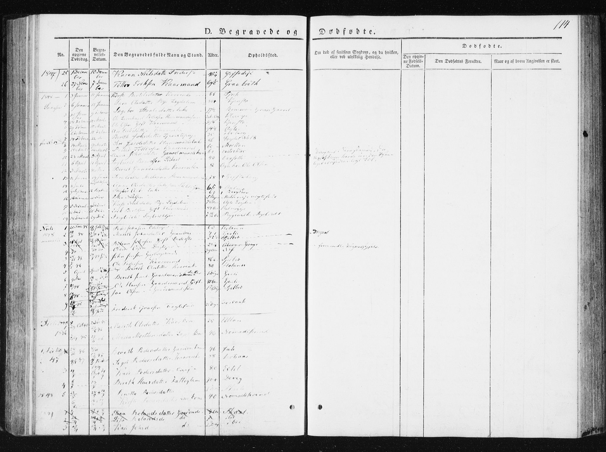 Ministerialprotokoller, klokkerbøker og fødselsregistre - Nord-Trøndelag, SAT/A-1458/749/L0470: Parish register (official) no. 749A04, 1834-1853, p. 114