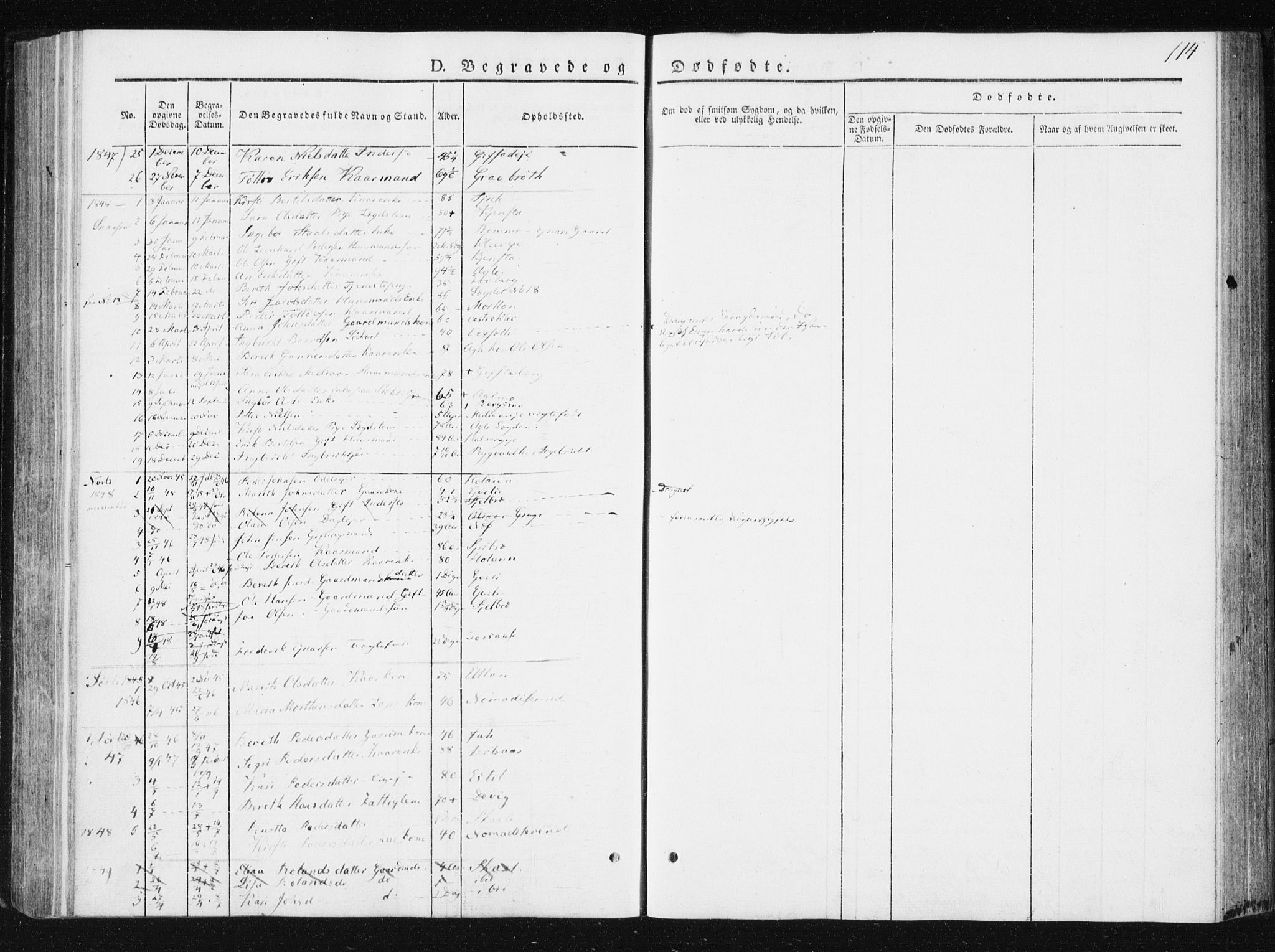 Ministerialprotokoller, klokkerbøker og fødselsregistre - Nord-Trøndelag, AV/SAT-A-1458/749/L0470: Parish register (official) no. 749A04, 1834-1853, p. 114