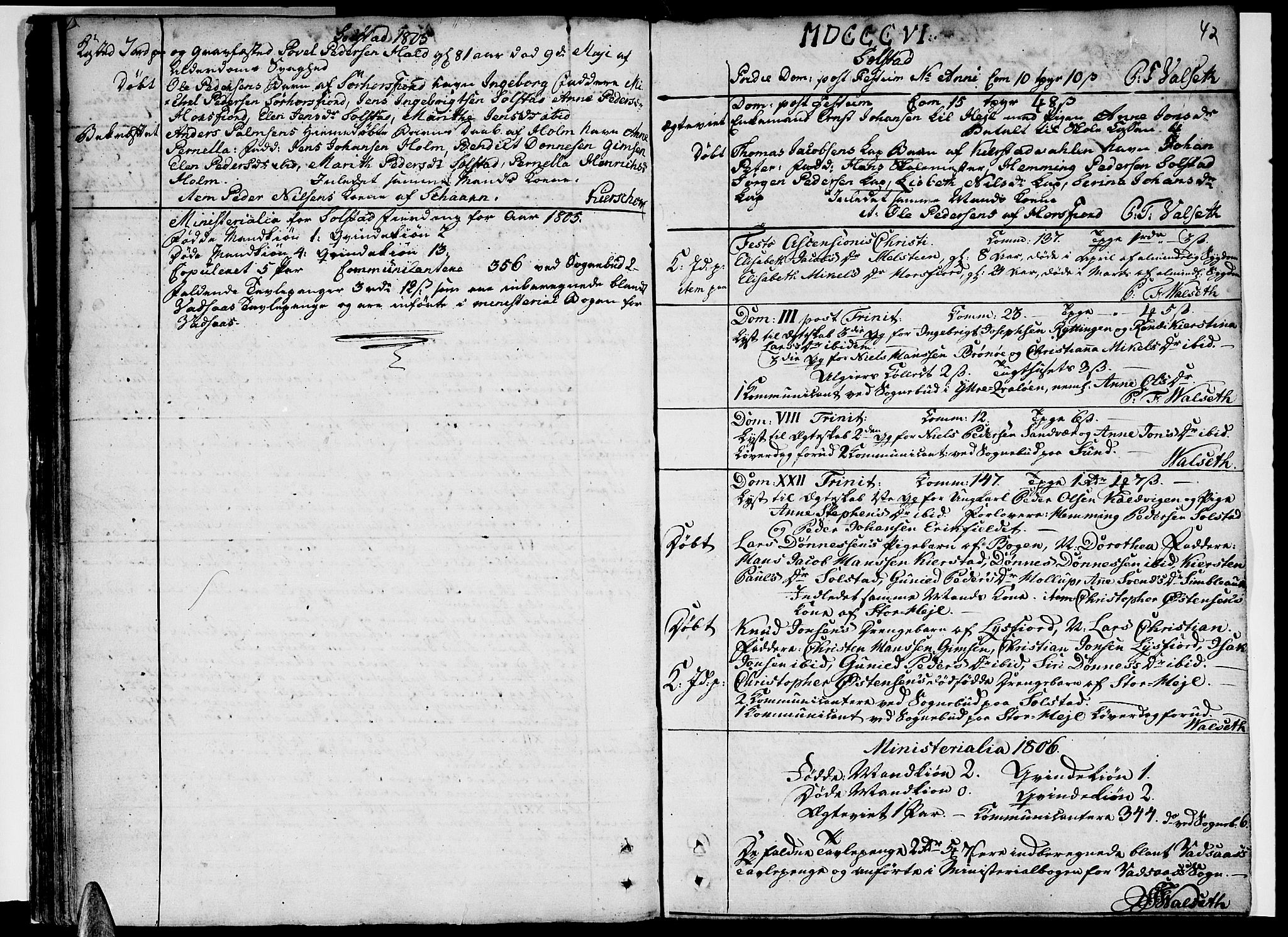 Ministerialprotokoller, klokkerbøker og fødselsregistre - Nordland, AV/SAT-A-1459/811/L0164: Parish register (official) no. 811A02, 1752-1819, p. 42