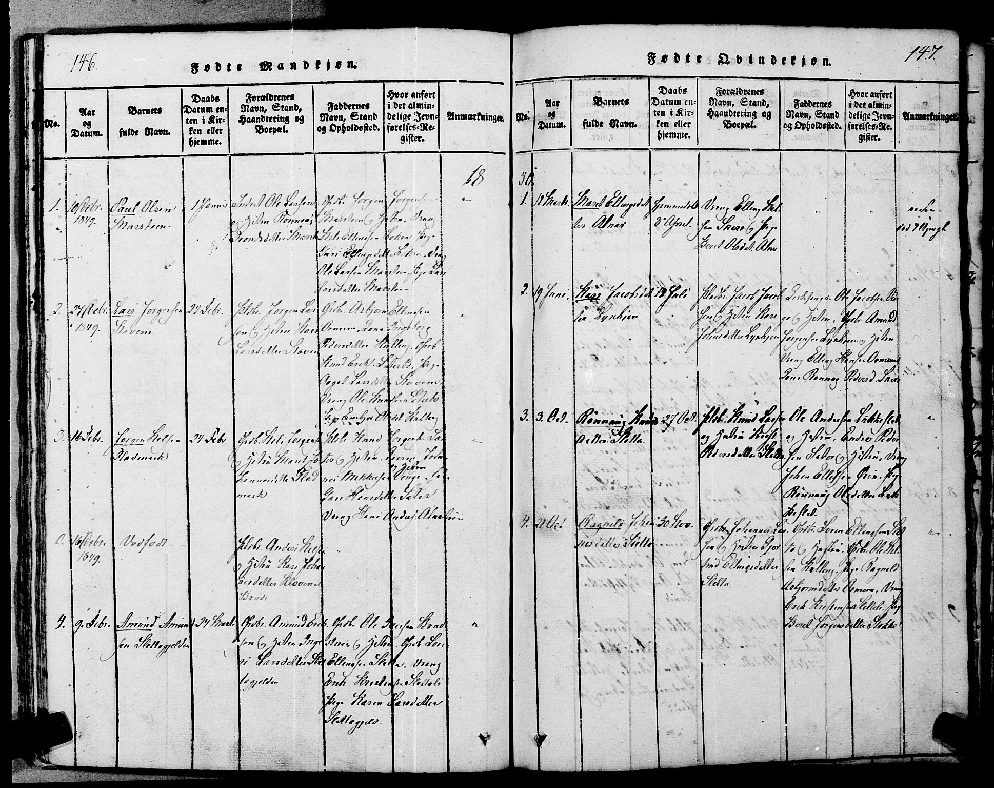 Ministerialprotokoller, klokkerbøker og fødselsregistre - Møre og Romsdal, AV/SAT-A-1454/546/L0593: Parish register (official) no. 546A01, 1818-1853, p. 146-147