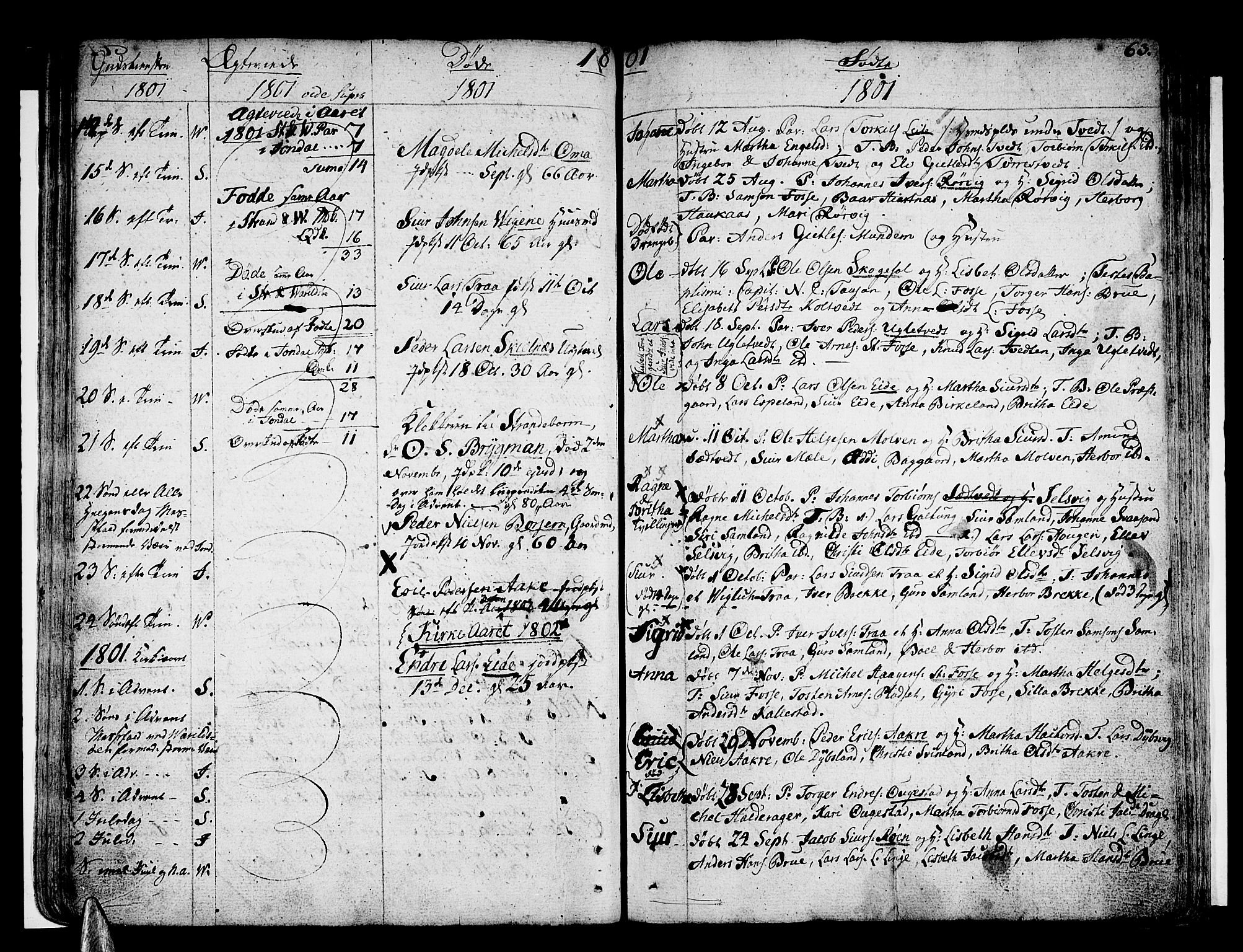 Strandebarm sokneprestembete, SAB/A-78401/H/Haa: Parish register (official) no. A 4, 1788-1817, p. 63