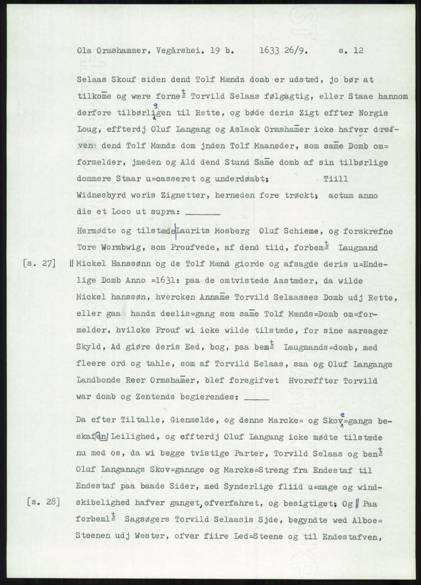 Samlinger til kildeutgivelse, Diplomavskriftsamlingen, AV/RA-EA-4053/H/Ha, p. 3528