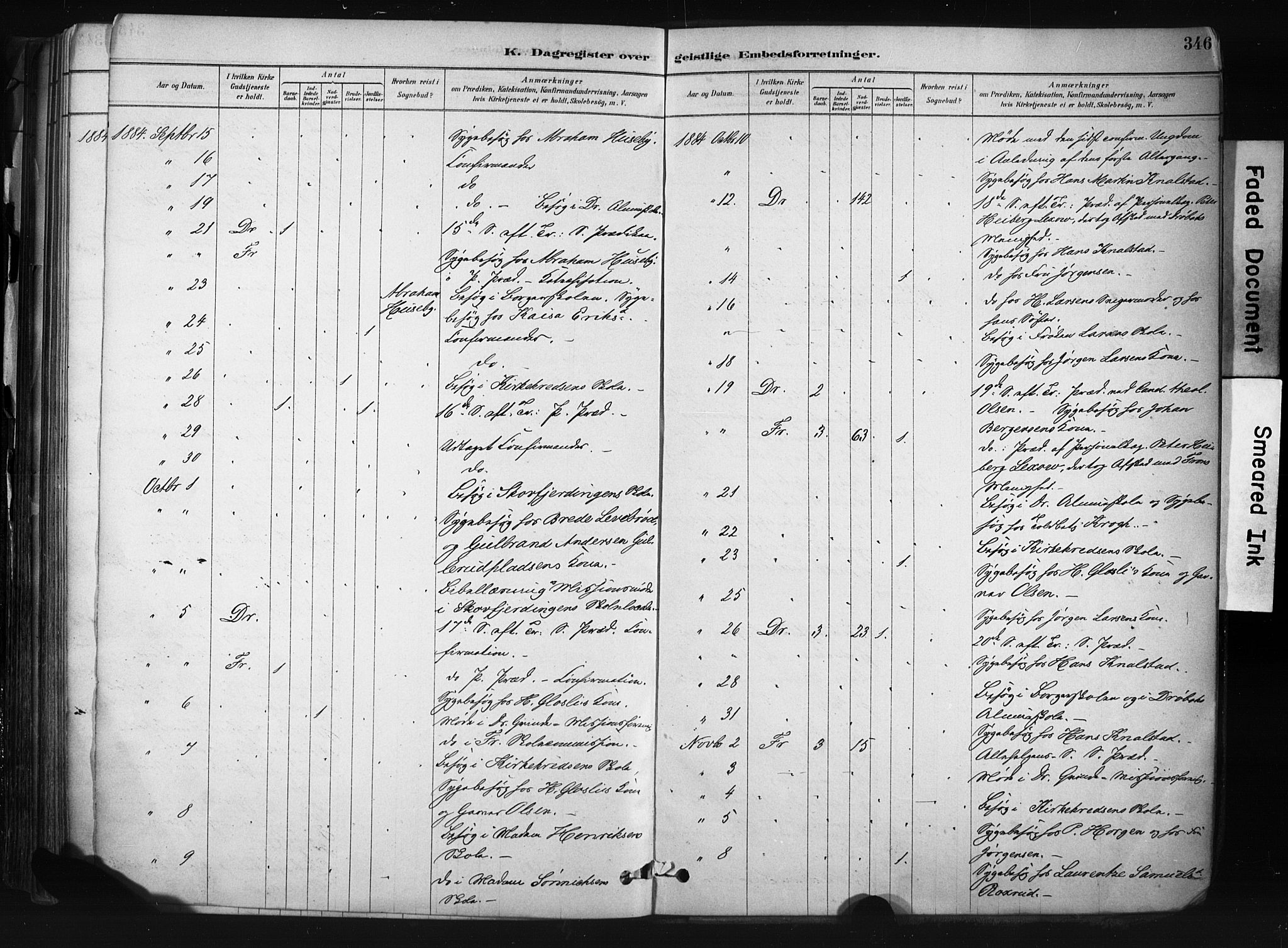 Drøbak prestekontor Kirkebøker, AV/SAO-A-10142a/F/Fb/L0001: Parish register (official) no. II 1, 1878-1891, p. 346