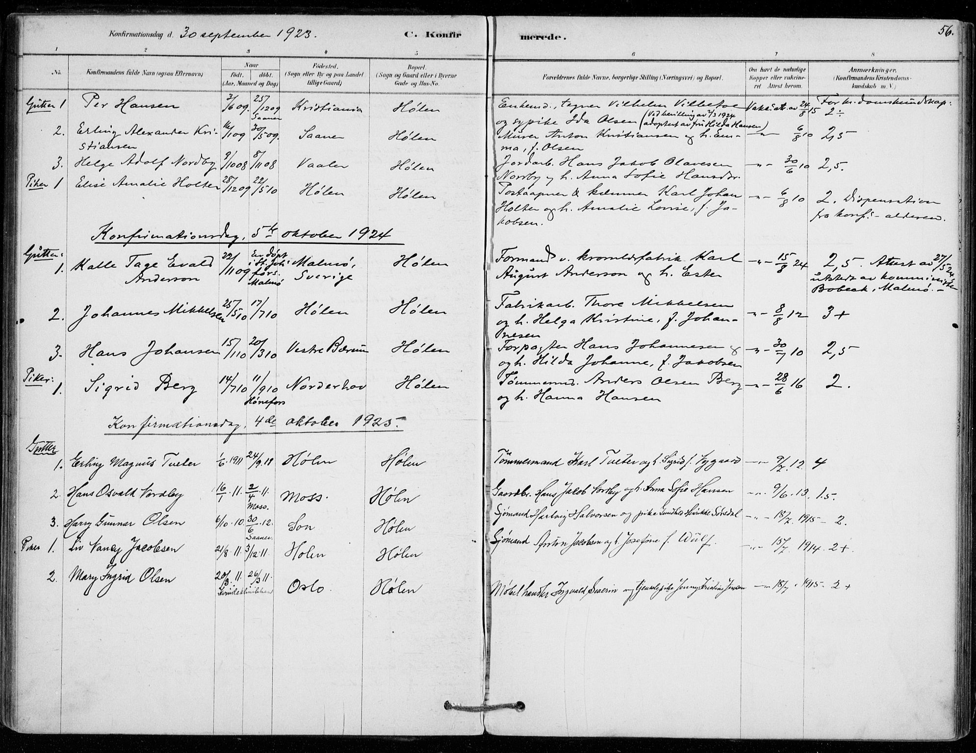 Vestby prestekontor Kirkebøker, AV/SAO-A-10893/F/Fe/L0001: Parish register (official) no. V 1, 1878-1931, p. 56