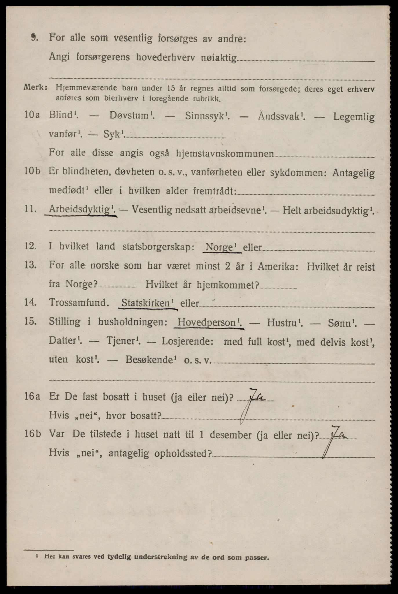 SAKO, 1920 census for Seljord, 1920, p. 1535