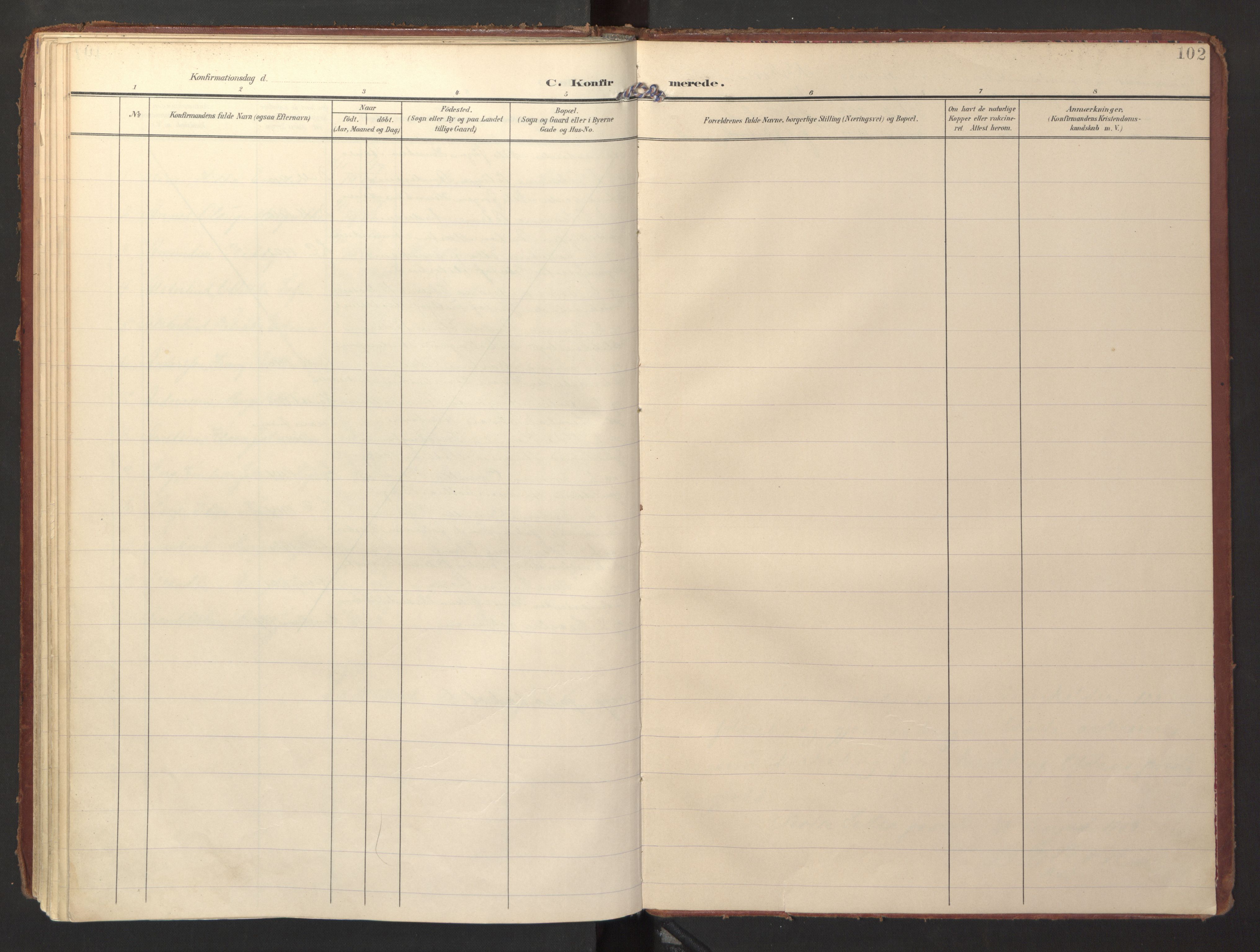 Ministerialprotokoller, klokkerbøker og fødselsregistre - Nordland, AV/SAT-A-1459/871/L0998: Parish register (official) no. 871A14, 1902-1921, p. 102