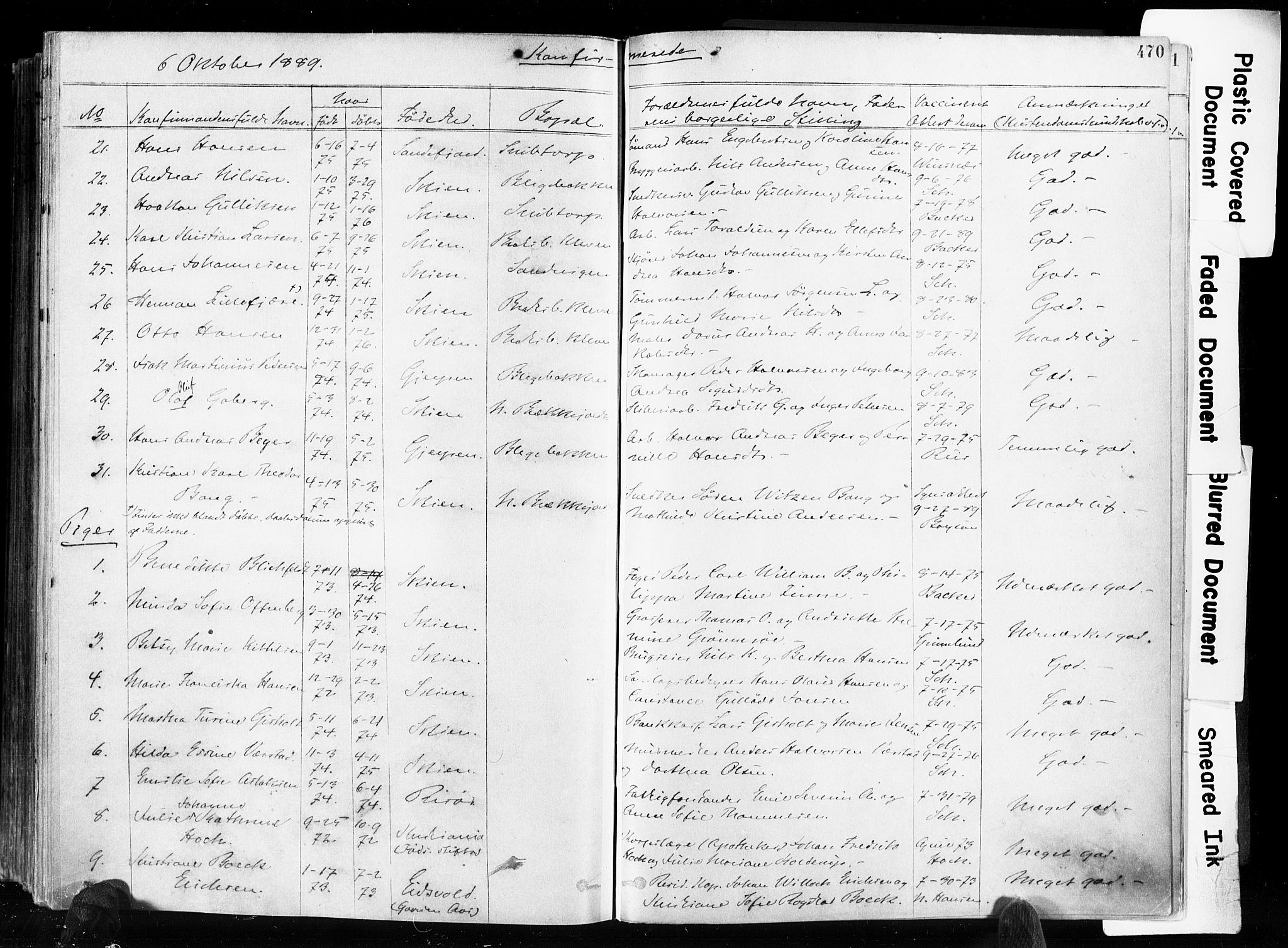 Skien kirkebøker, SAKO/A-302/F/Fa/L0009: Parish register (official) no. 9, 1878-1890, p. 470