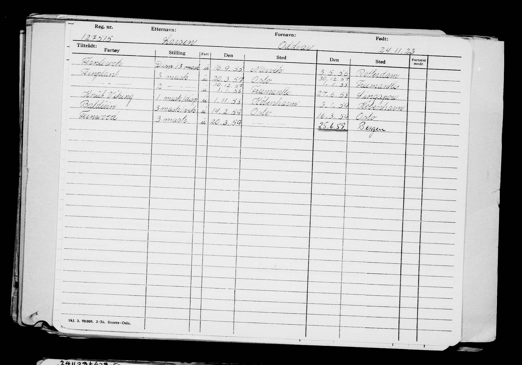 Direktoratet for sjømenn, AV/RA-S-3545/G/Gb/L0225: Hovedkort, 1923, p. 228