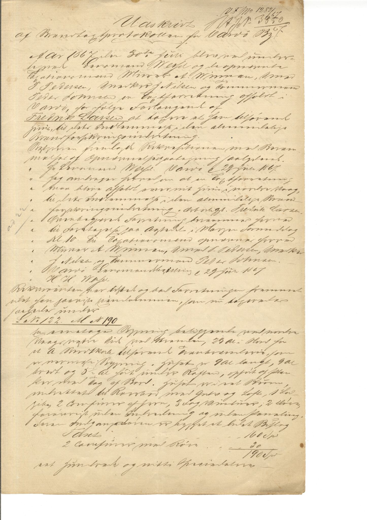 Brodtkorb handel A/S, VAMU/A-0001/Q/Qb/L0001: Skjøter og grunnbrev i Vardø by, 1822-1943, p. 110