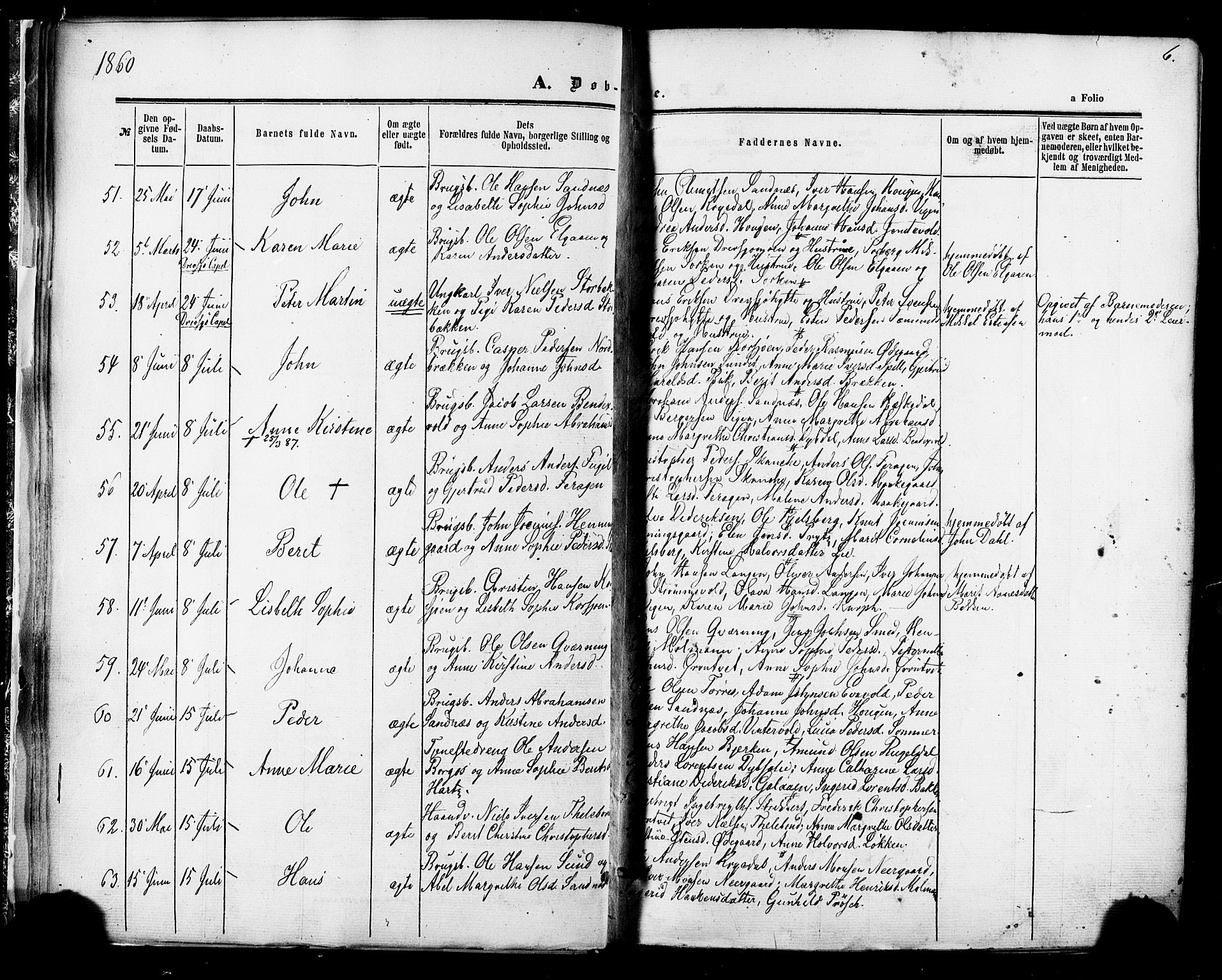 Ministerialprotokoller, klokkerbøker og fødselsregistre - Sør-Trøndelag, AV/SAT-A-1456/681/L0932: Parish register (official) no. 681A10, 1860-1878, p. 6