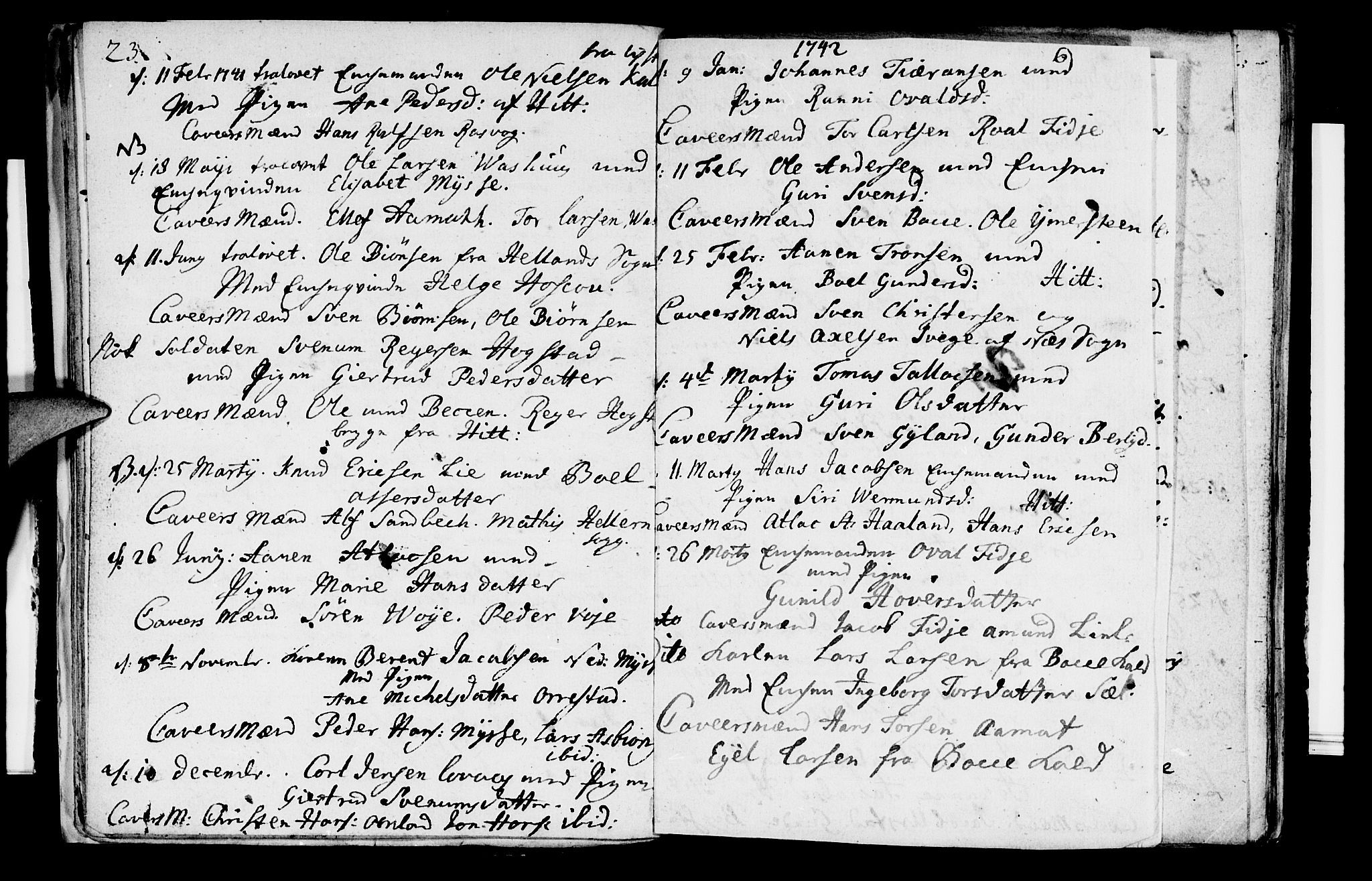 Sokndal sokneprestkontor, SAST/A-101808: Parish register (official) no. A 2, 1740-1743, p. 23