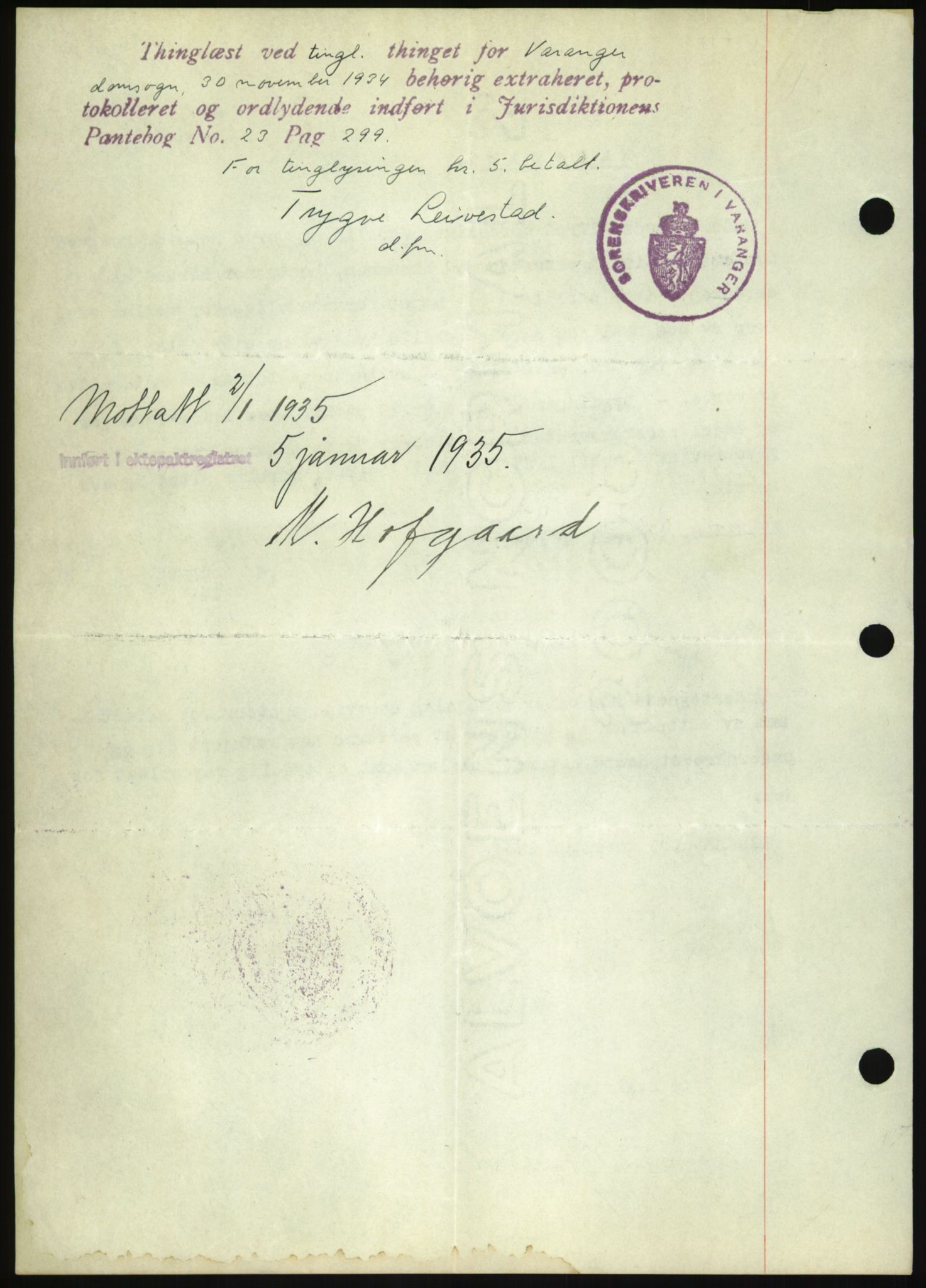 Oslo byskriverembete, AV/SAO-A-10227/2/G/Gb/L0072: Tinglyste ektepakter, Finnmark, bind 1, 1928-1950