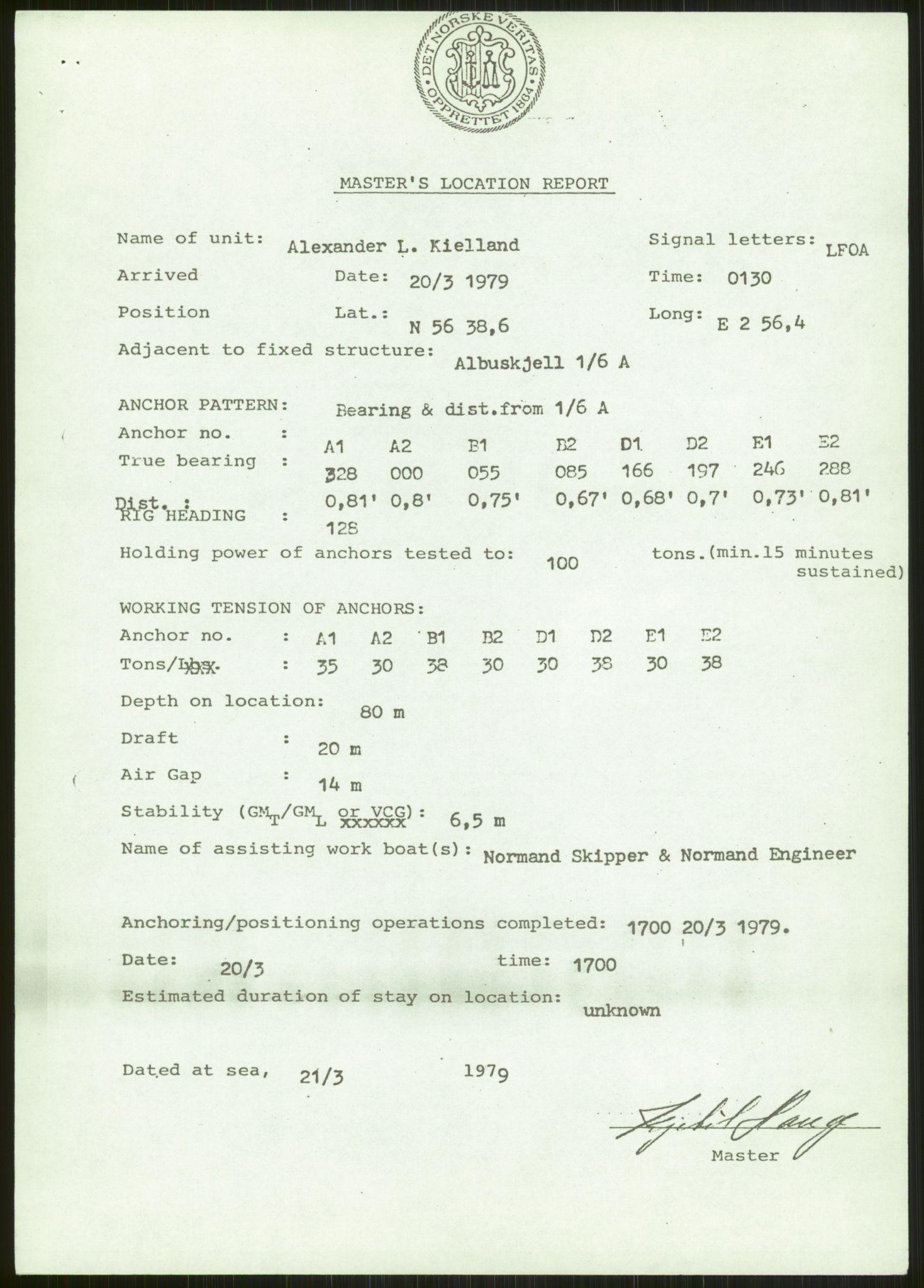 Justisdepartementet, Granskningskommisjonen ved Alexander Kielland-ulykken 27.3.1980, AV/RA-S-1165/D/L0024: A Alexander L. Kielland (A1-A2, A7-A9, A14, A22, A16 av 31)/ E CFEM (E1, E3-E6 av 27)/ F Richard Ducros (Doku.liste + F1-F6 av 8)/ H Sjøfartsdirektoratet/Skipskontrollen (H12, H14-H16, H44, H49, H51 av 52), 1980-1981, p. 45