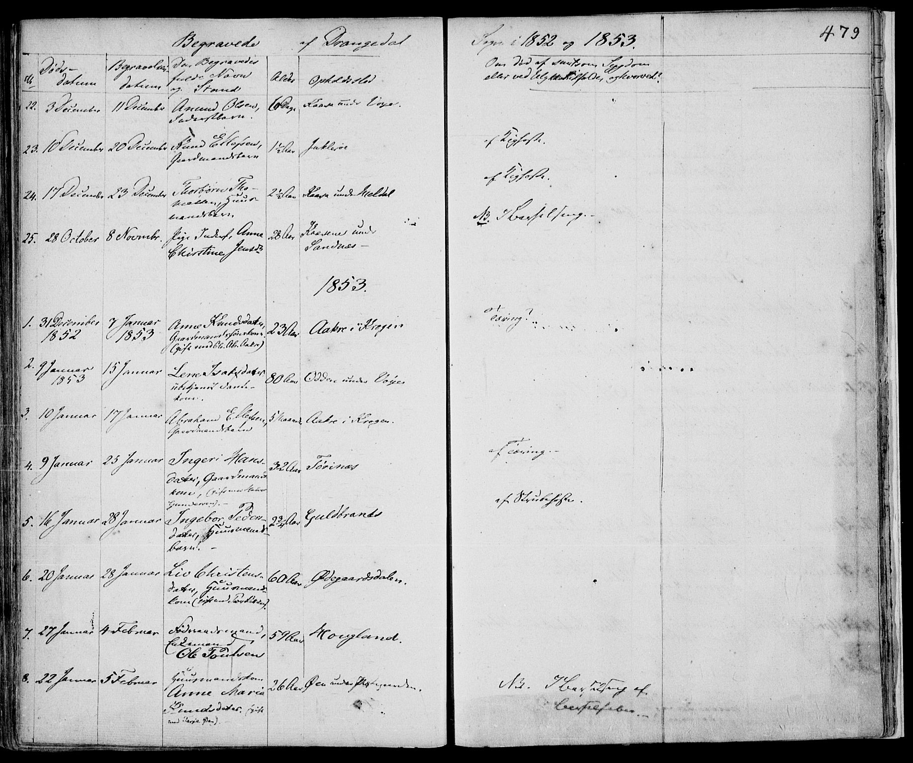 Drangedal kirkebøker, AV/SAKO-A-258/F/Fa/L0007a: Parish register (official) no. 7a, 1837-1856, p. 479