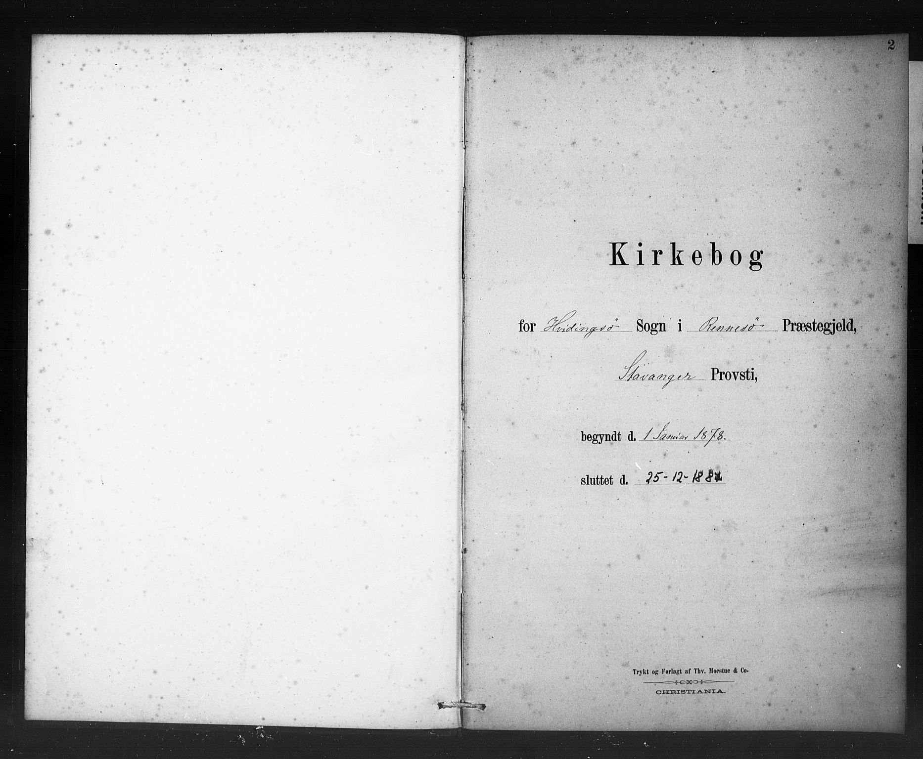 Rennesøy sokneprestkontor, SAST/A -101827/H/Ha/Haa/L0011: Parish register (official) no. A 11, 1878-1887, p. 2