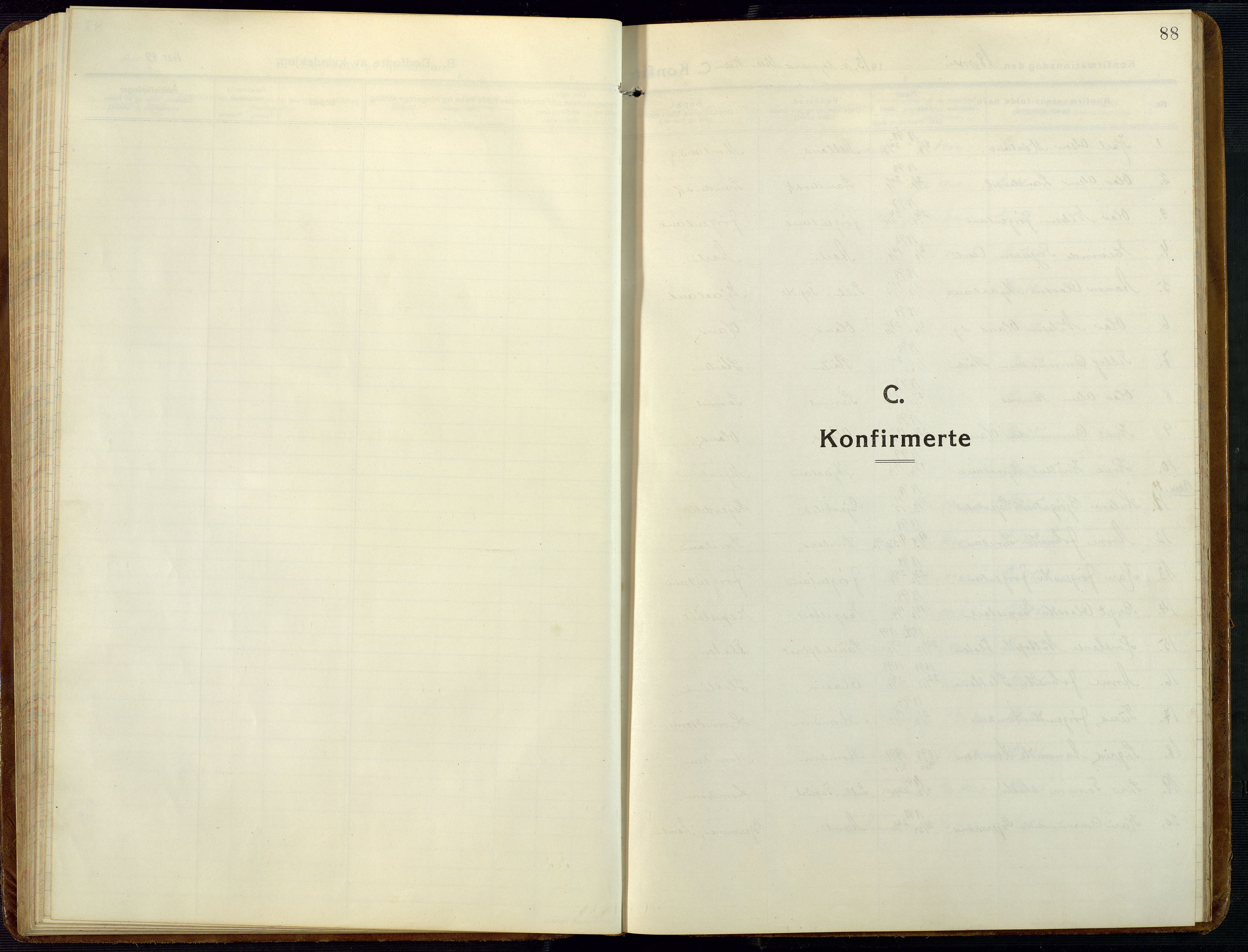 Åmli sokneprestkontor, SAK/1111-0050/F/Fb/Fba/L0003: Parish register (copy) no. B 3, 1912-1974, p. 88