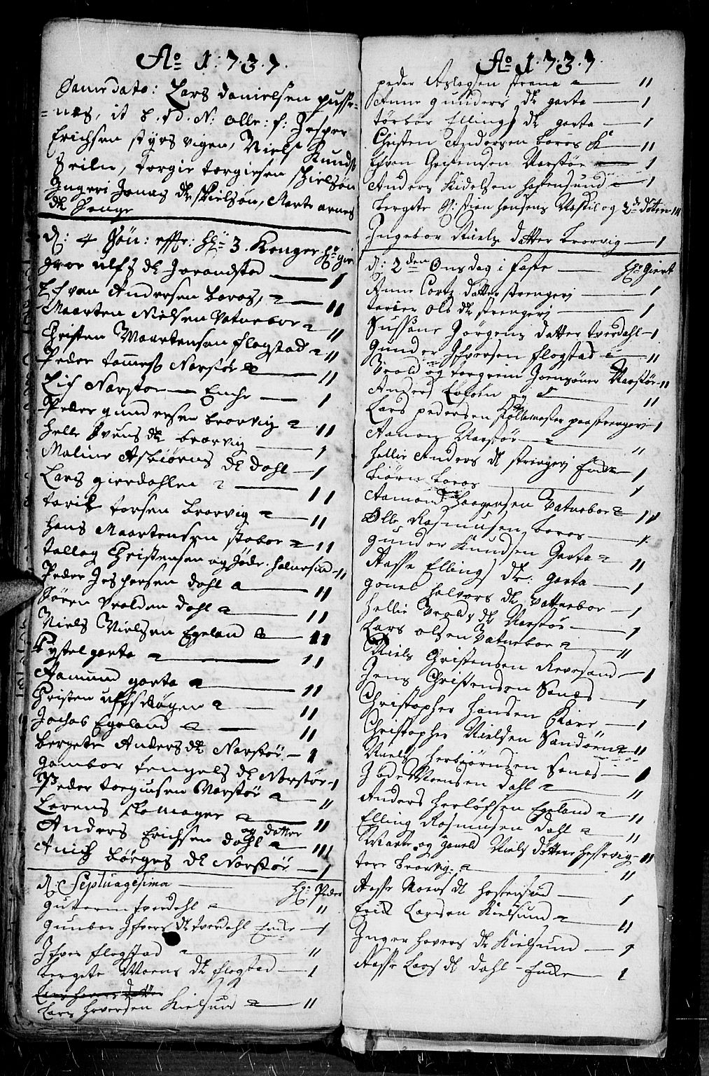 Dypvåg sokneprestkontor, AV/SAK-1111-0007/F/Fb/Fba/L0003: Parish register (copy) no. B 3, 1715-1738, p. 143