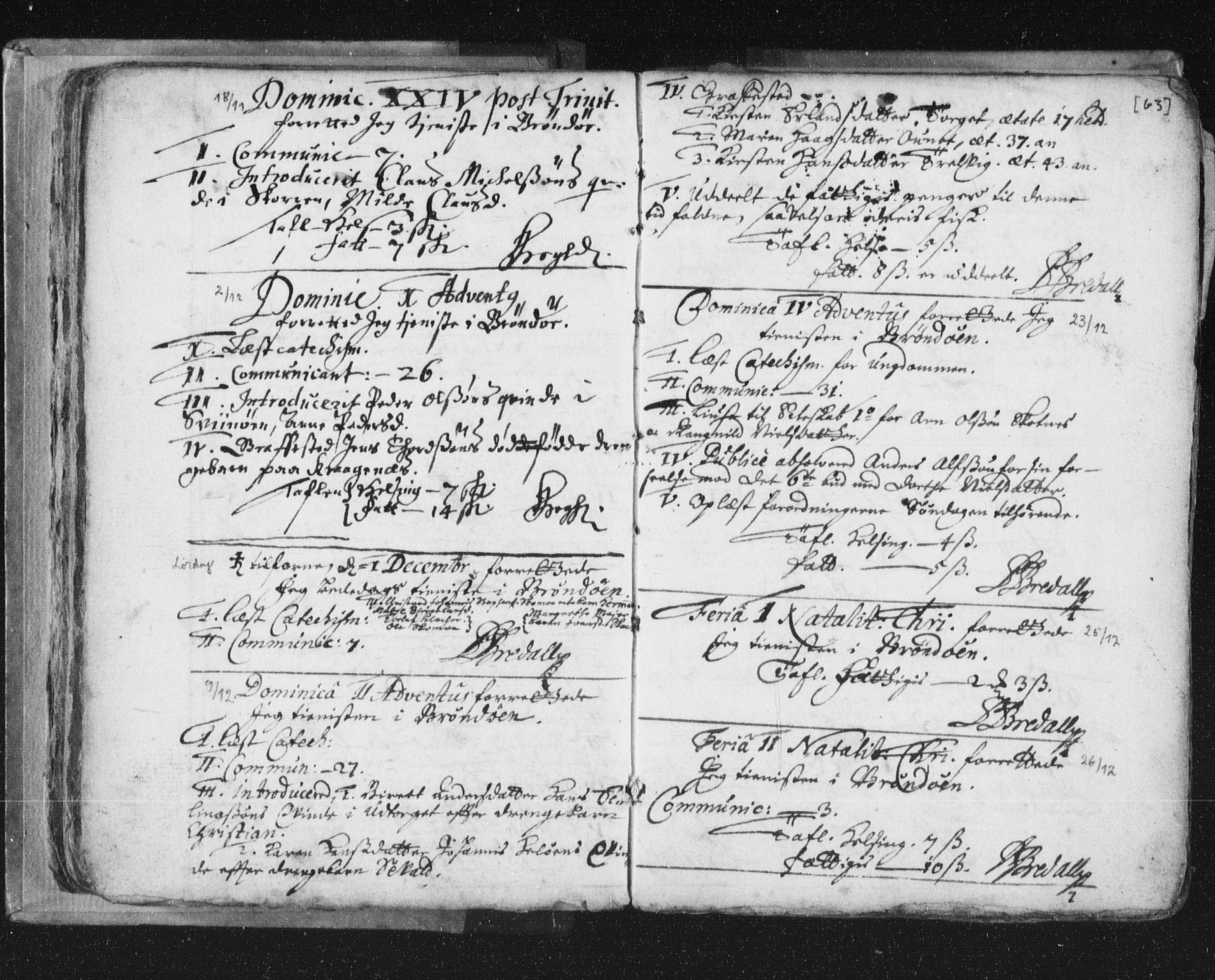 Ministerialprotokoller, klokkerbøker og fødselsregistre - Nordland, SAT/A-1459/813/L0192: Parish register (official) no. 813A02, 1677-1718, p. 63